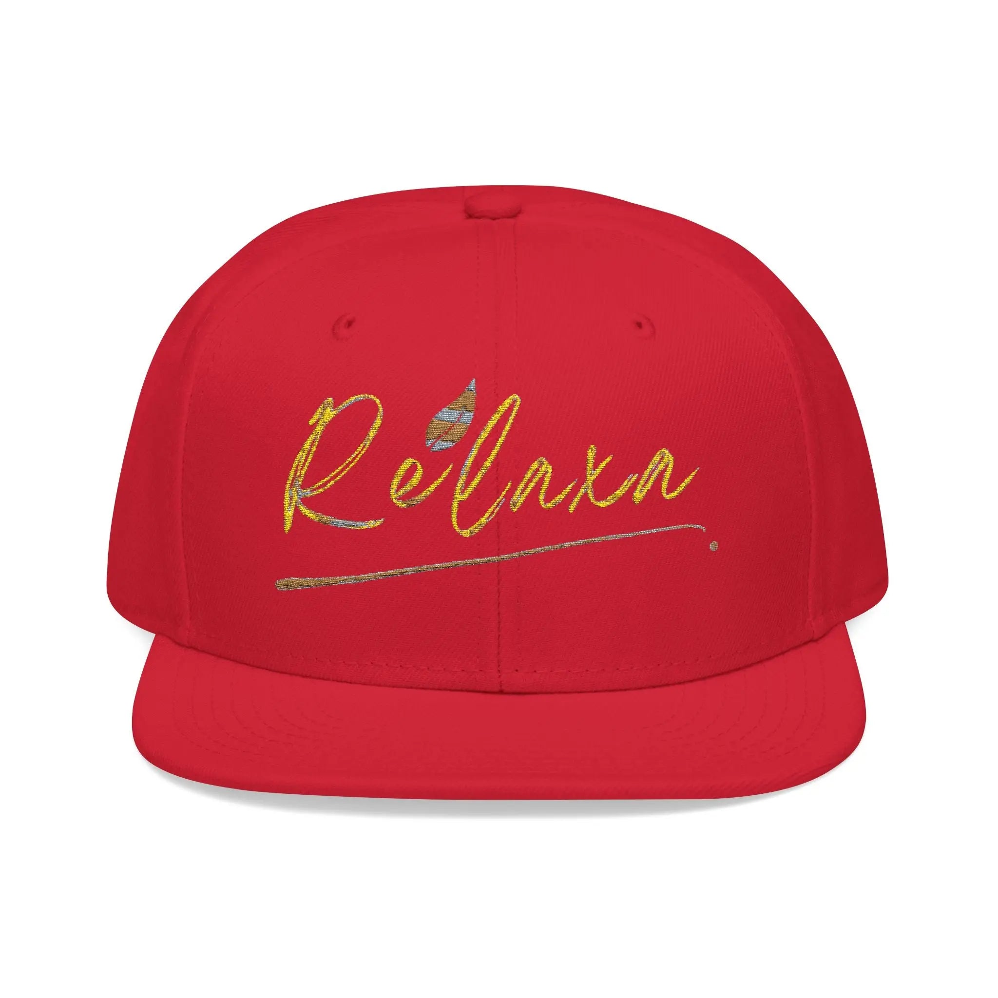 Relaxa Embroidered Snapback Cap - Casual Style Hat for Relaxation Lovers Printify