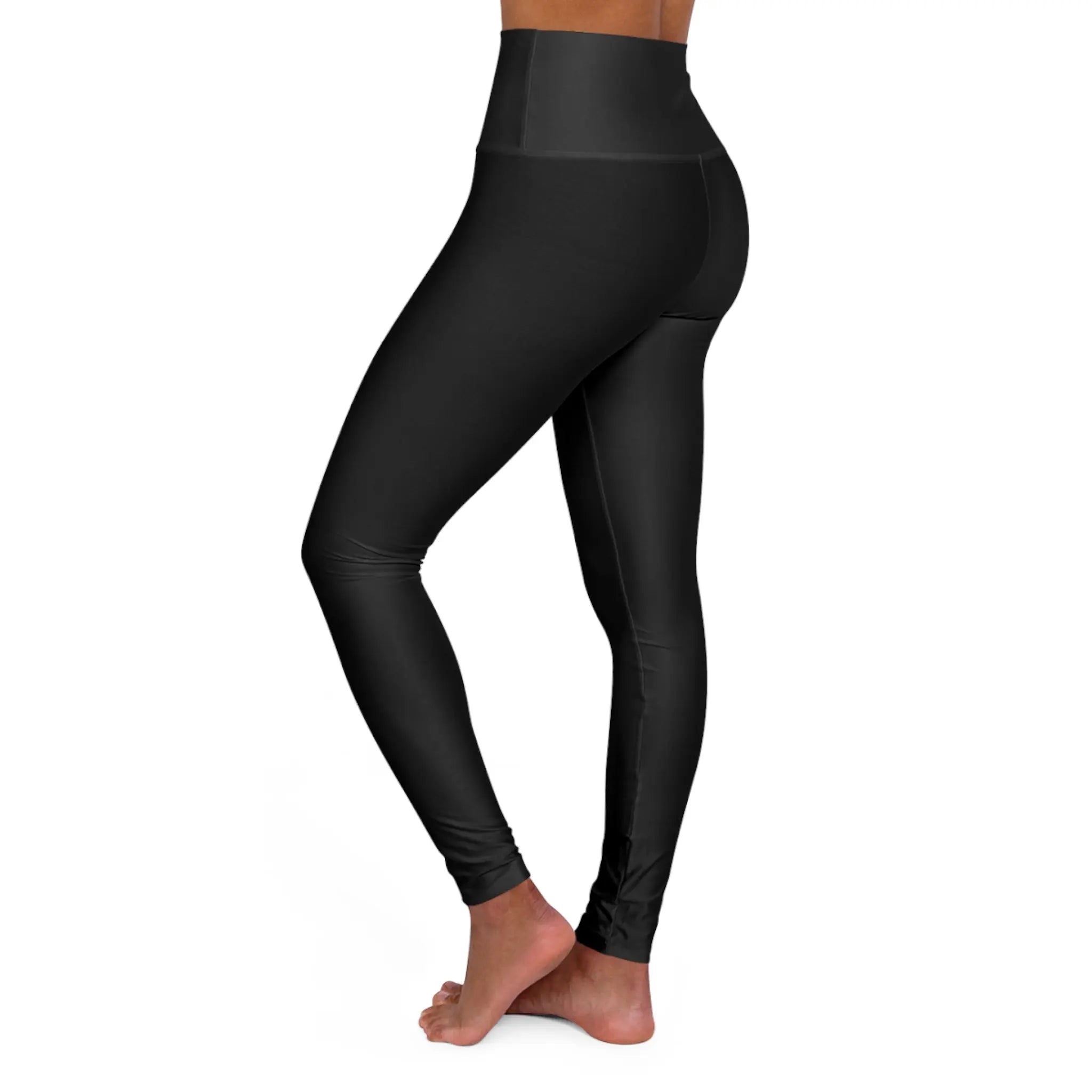 High Waisted Relaxa Yoga Leggings with Inspirational Text - Perfect for Fitness & Wellness Printify