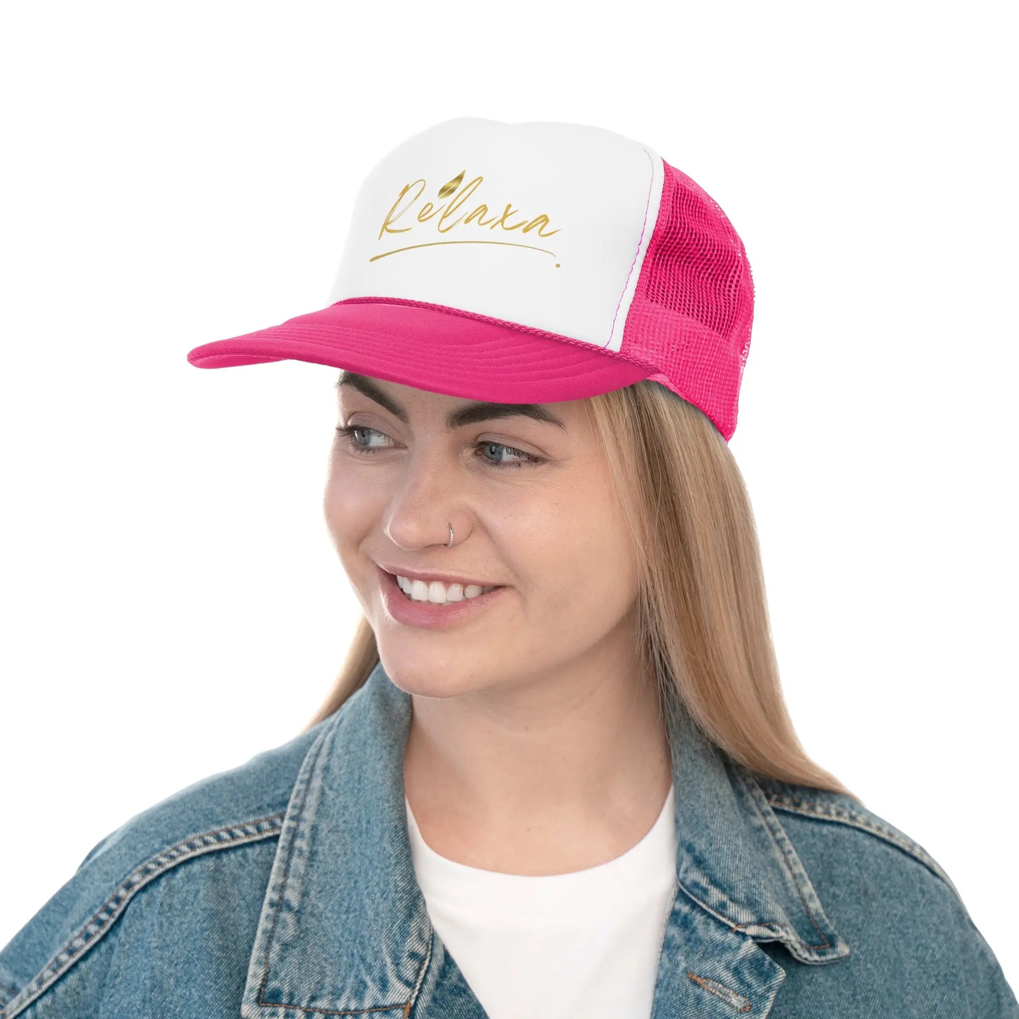 Relaxa Trucker Cap - Powered by Google, Perfect Gift for Tech Lovers Printify