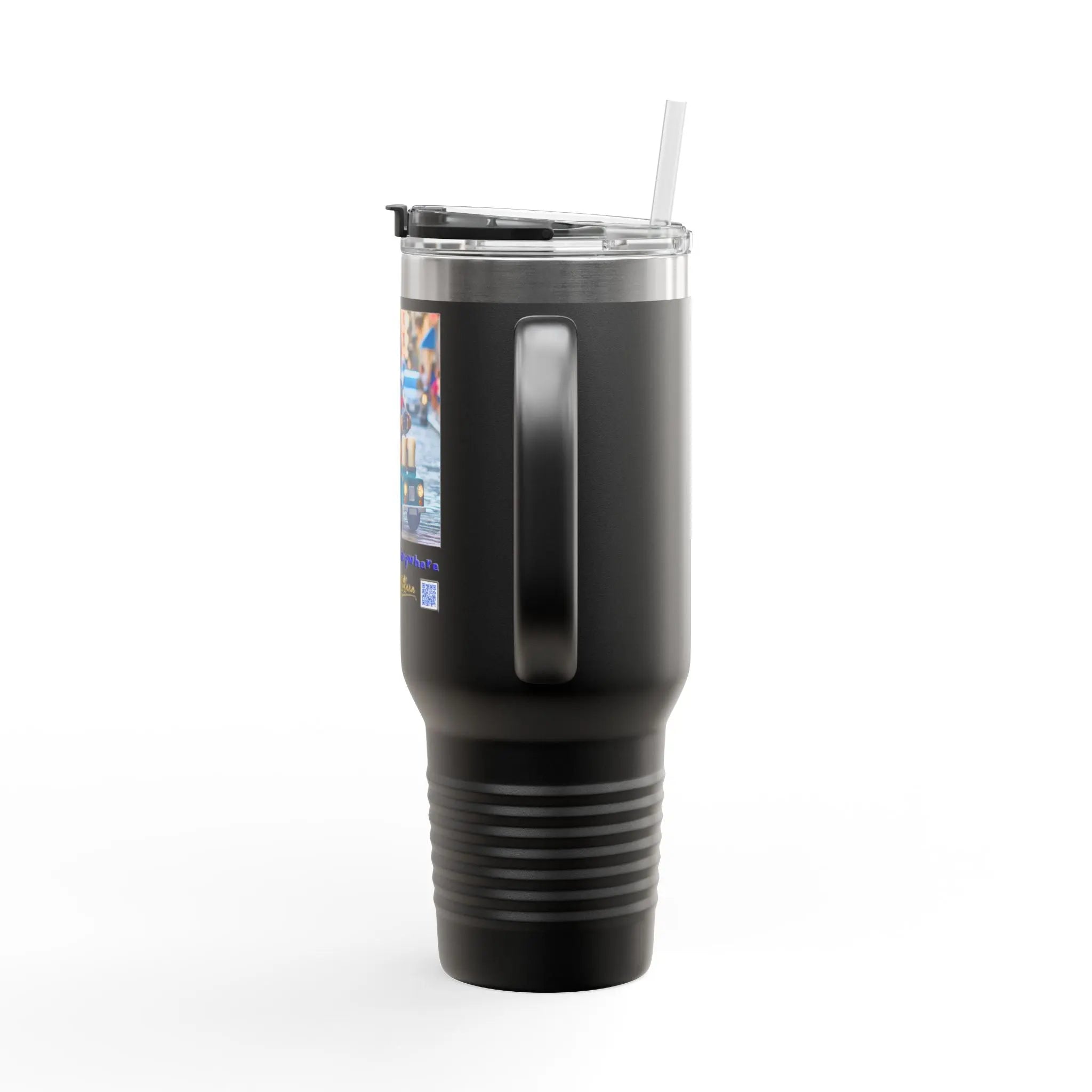 Insulated Travel Mug - We Deliver Everywhere Design, 40oz Printify