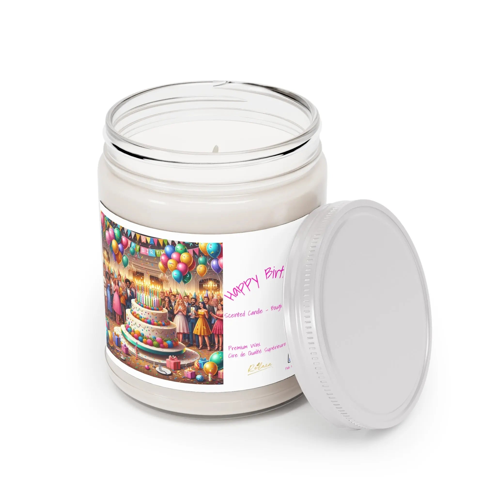 Happy Birthday Scented Candle - 9oz Party Vibes Printify
