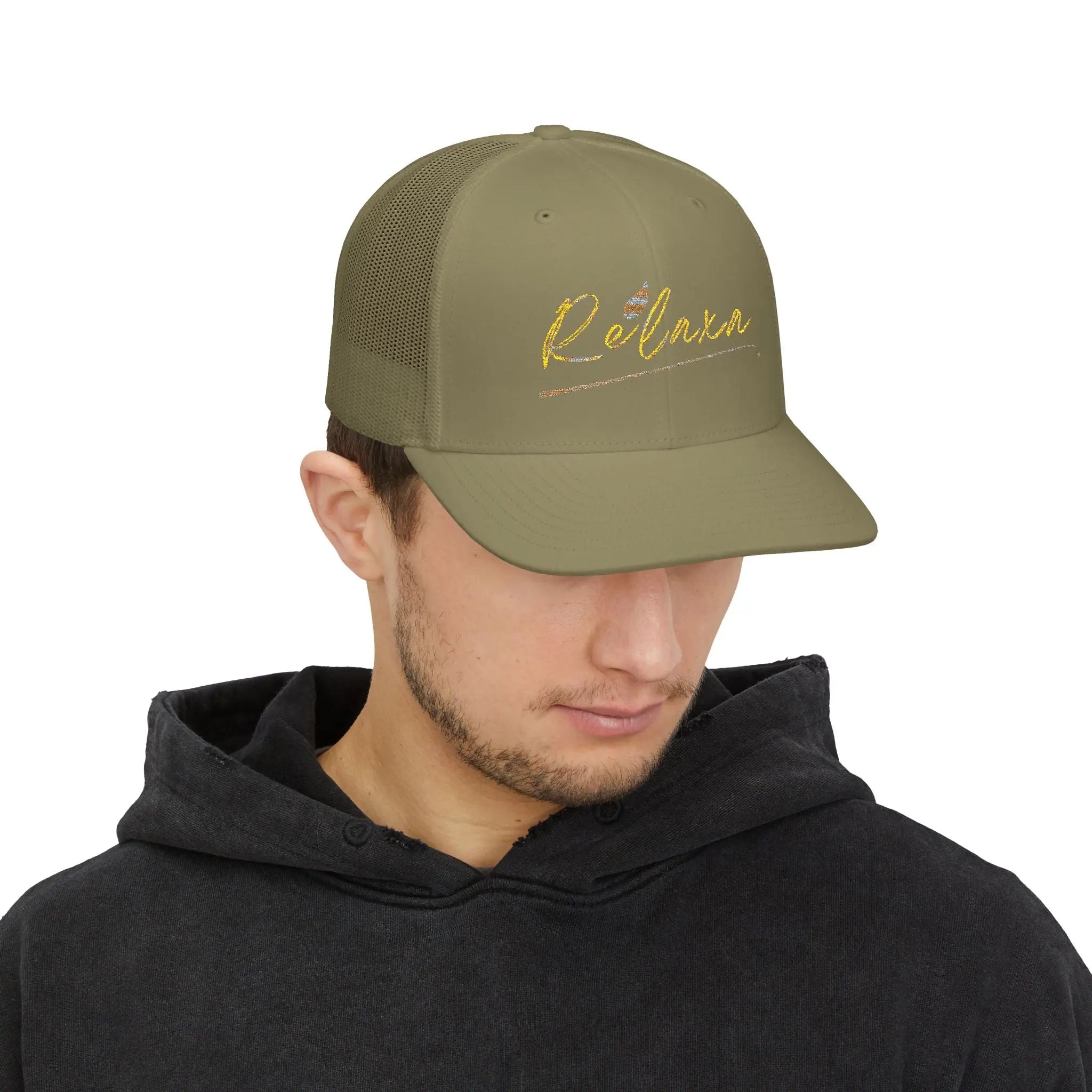 Relaxing Snapback Trucker Cap - Stylish Embroidered Hat Printify