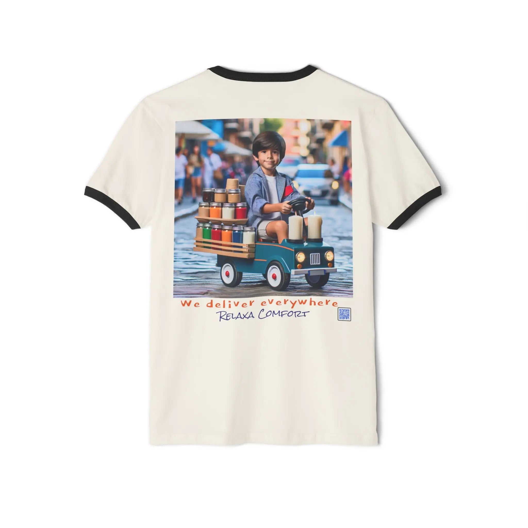 Relaxed Delivery Unisex Cotton Ringer T-Shirt - Fun & Trendy Graphic Tee Printify