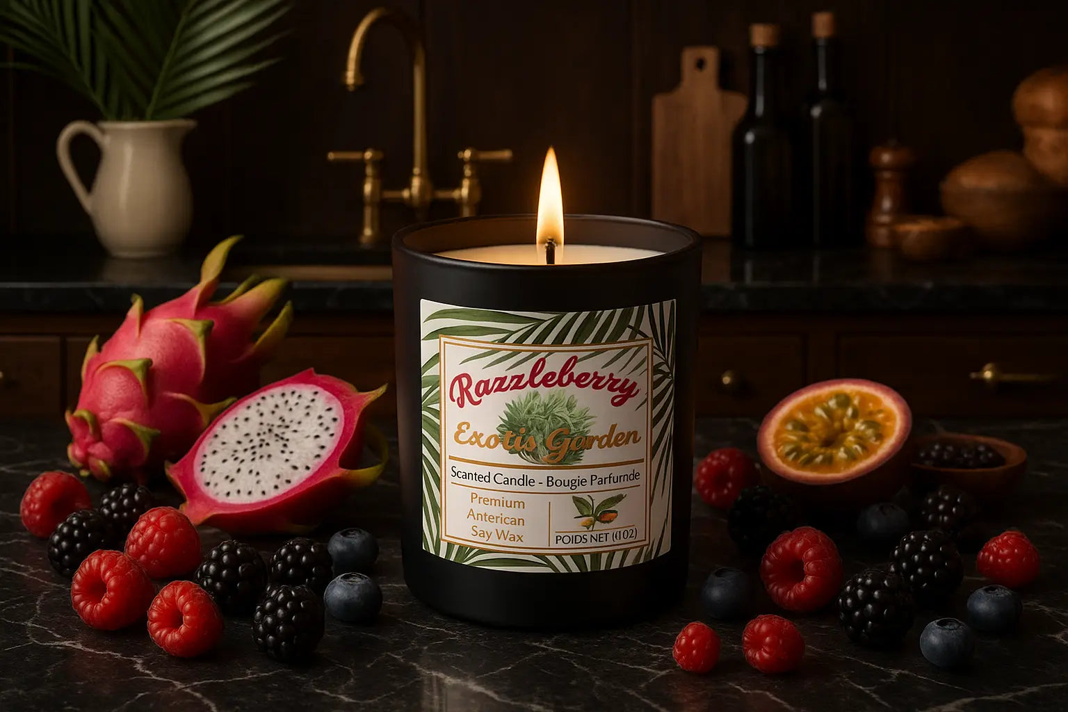 Razzleberry candle 15oz exotic garden My Store