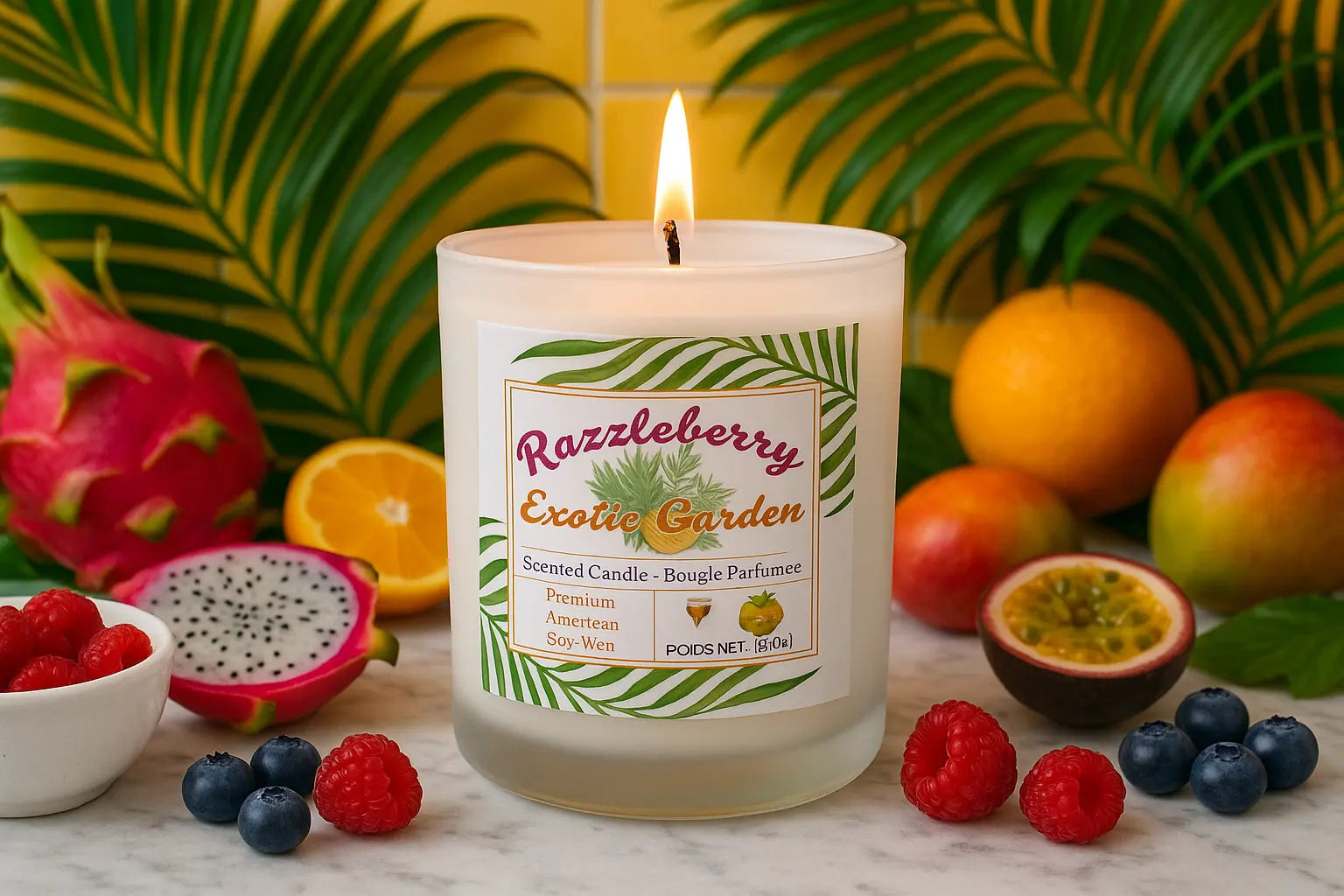 Razzleberry candle 15oz exotic garden My Store