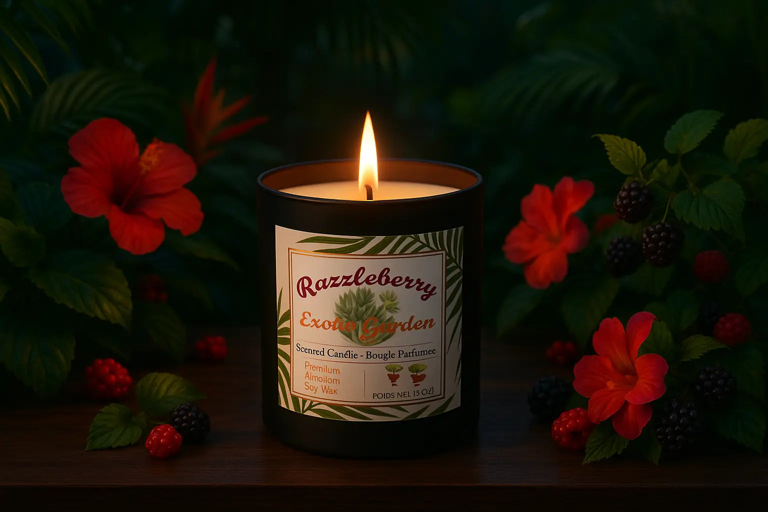 Razzleberry candle 15oz exotic garden My Store