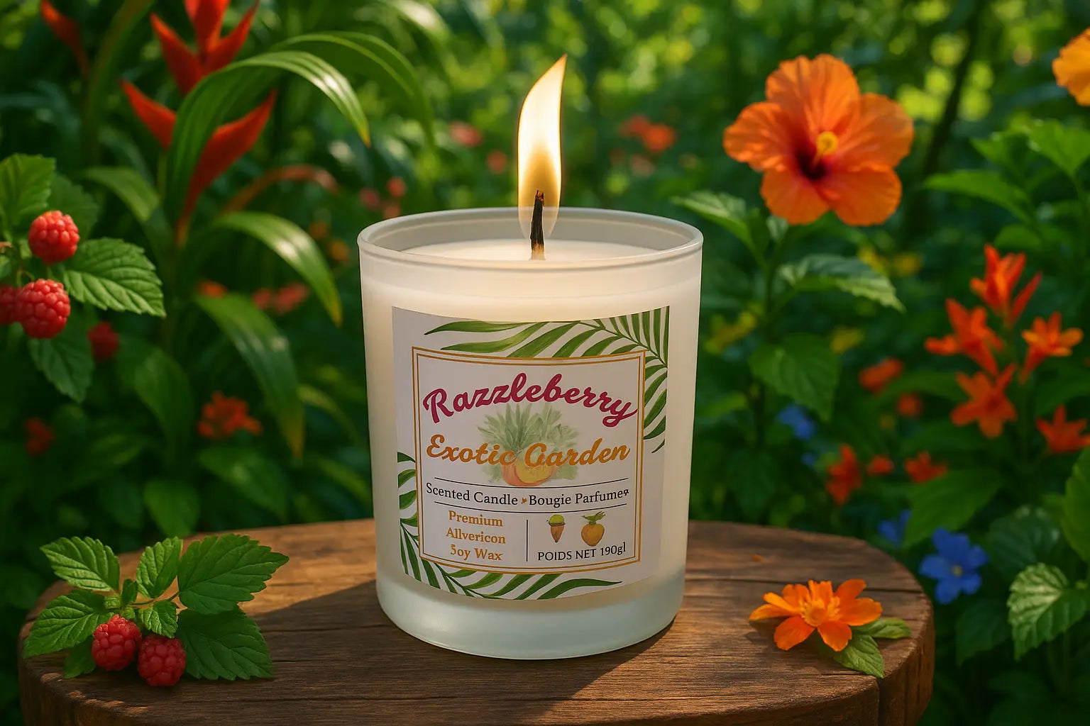 Razzleberry candle 15oz exotic garden My Store