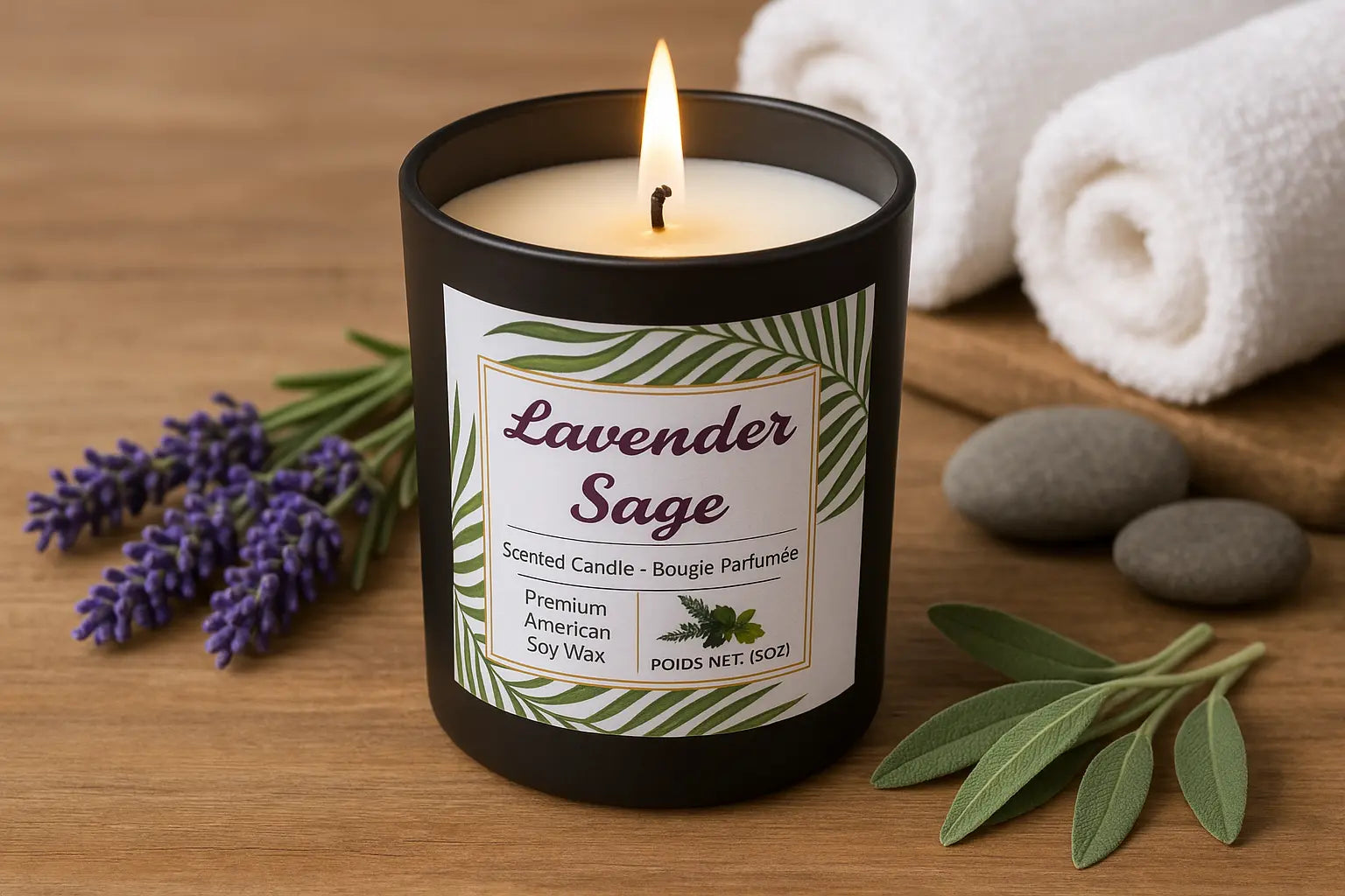 Lavender sage candle 15oz My Store