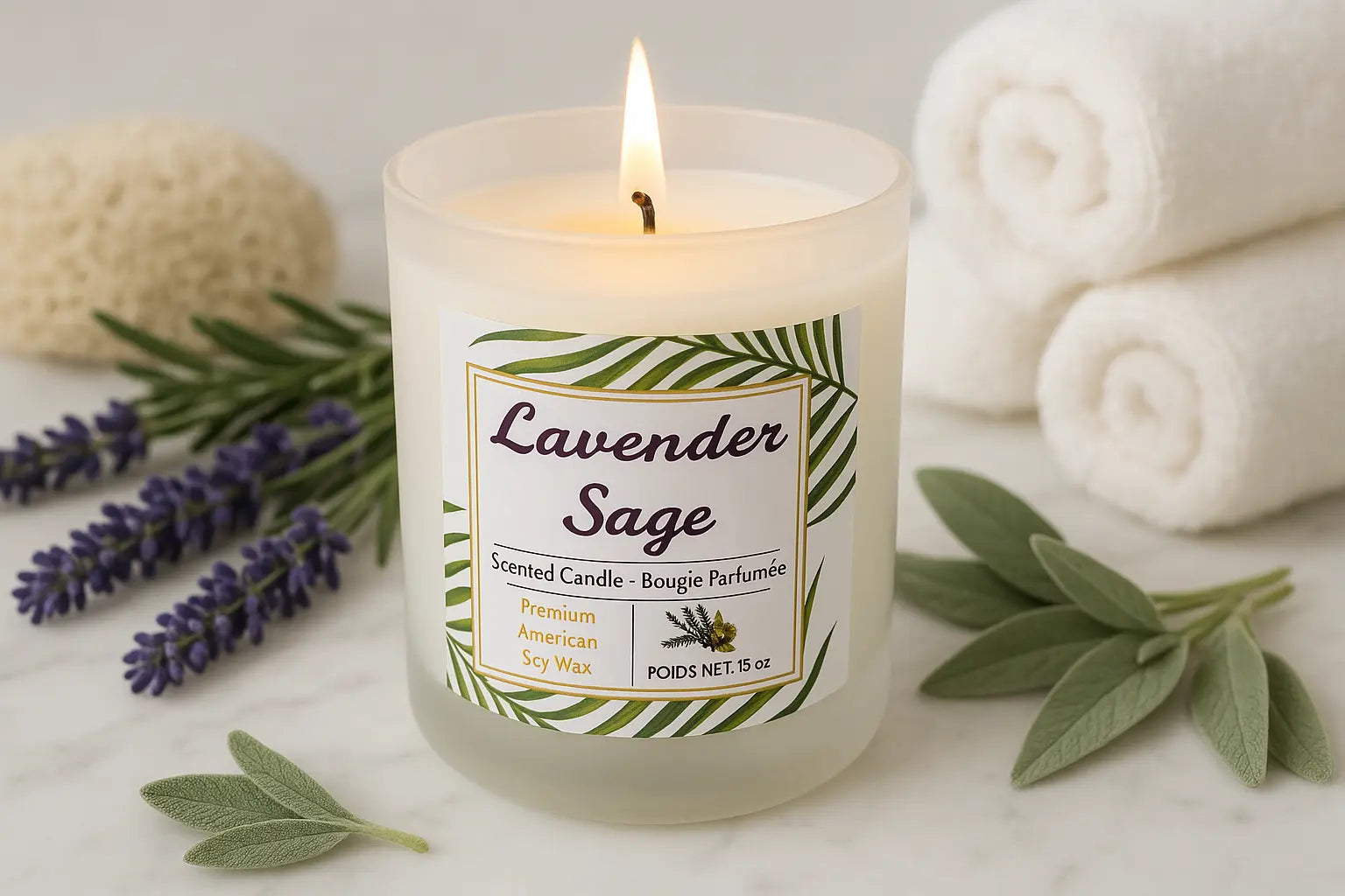 Lavender sage candle 15oz My Store