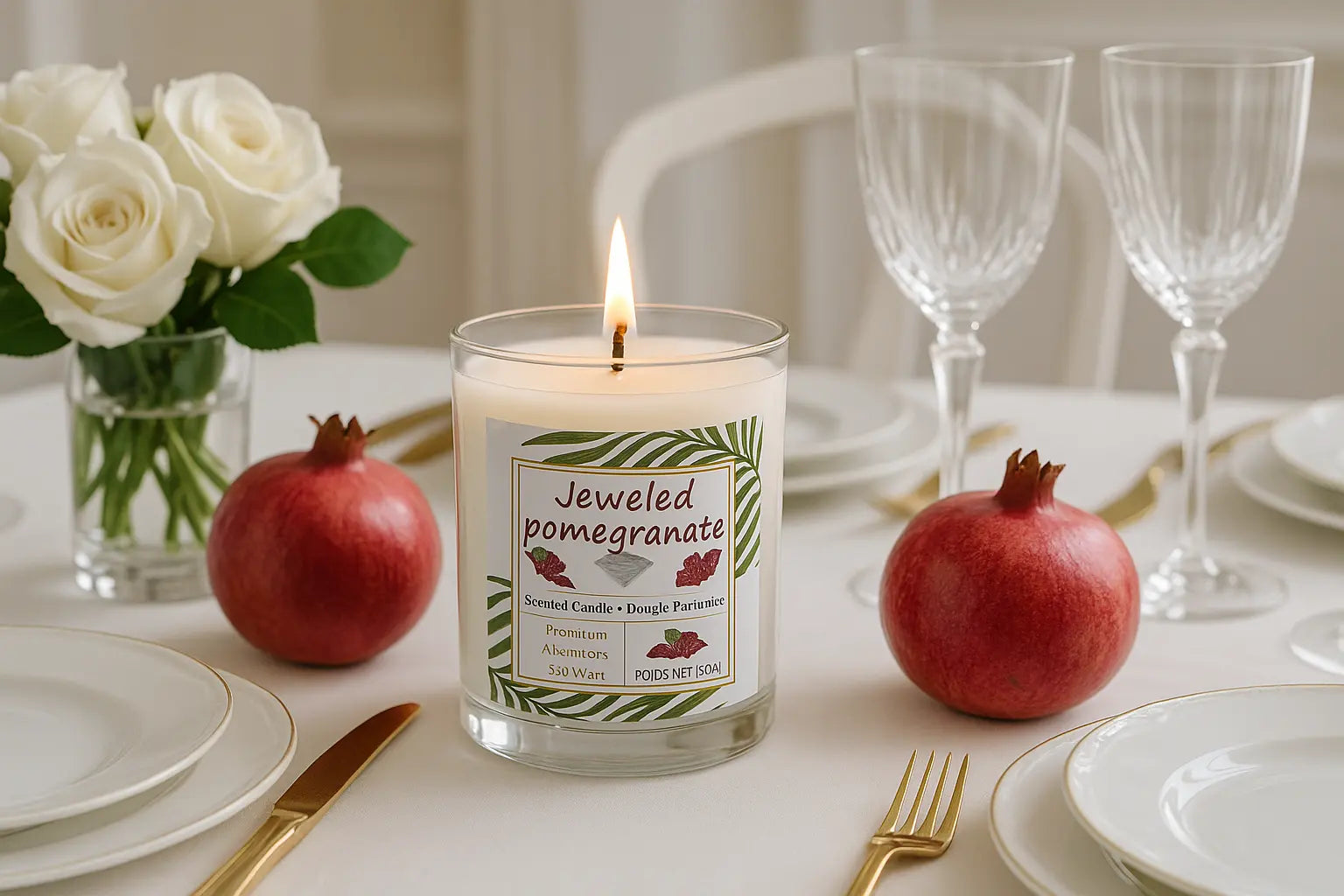 Jewelled pomegranate scented candle 15oz My Store