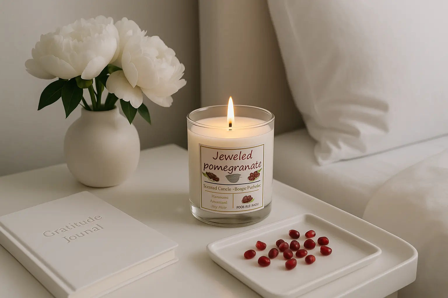 Jewelled pomegranate scented candle 15oz My Store