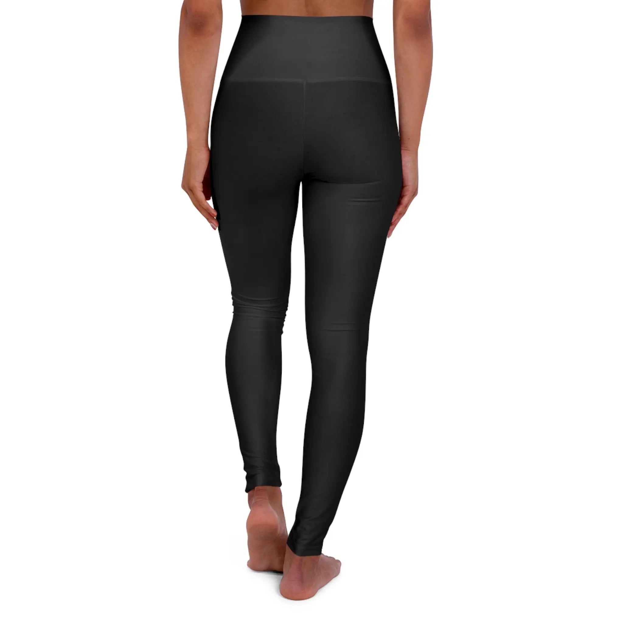 High Waisted Relaxa Yoga Leggings with Inspirational Text - Perfect for Fitness & Wellness Printify