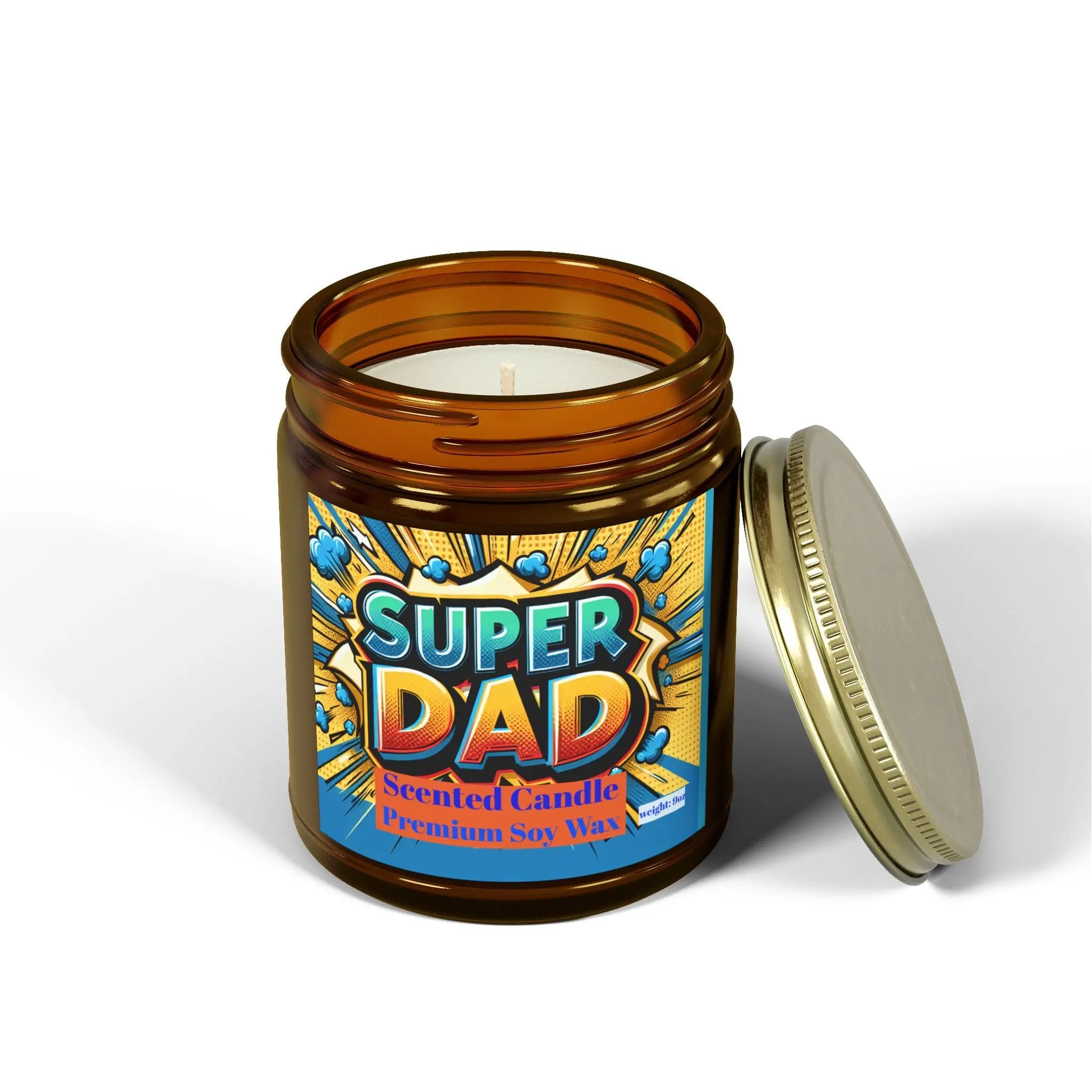 Super Dad Scented Candle - Premium Coconut Apricot Wax - Perfect Gift for Father's Day Printify