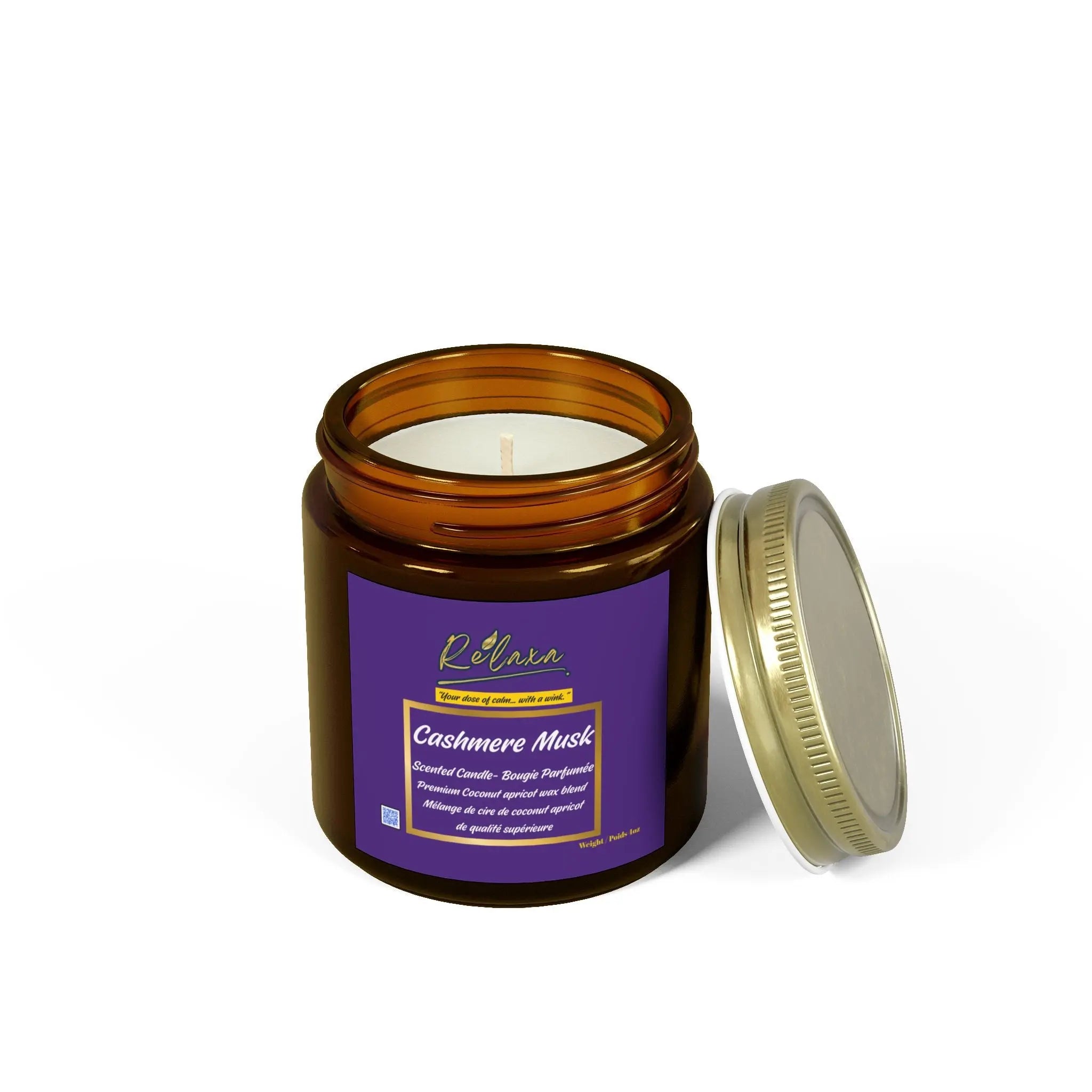 Candle, Cashmere Musk Scented Coconut Apricot Printify