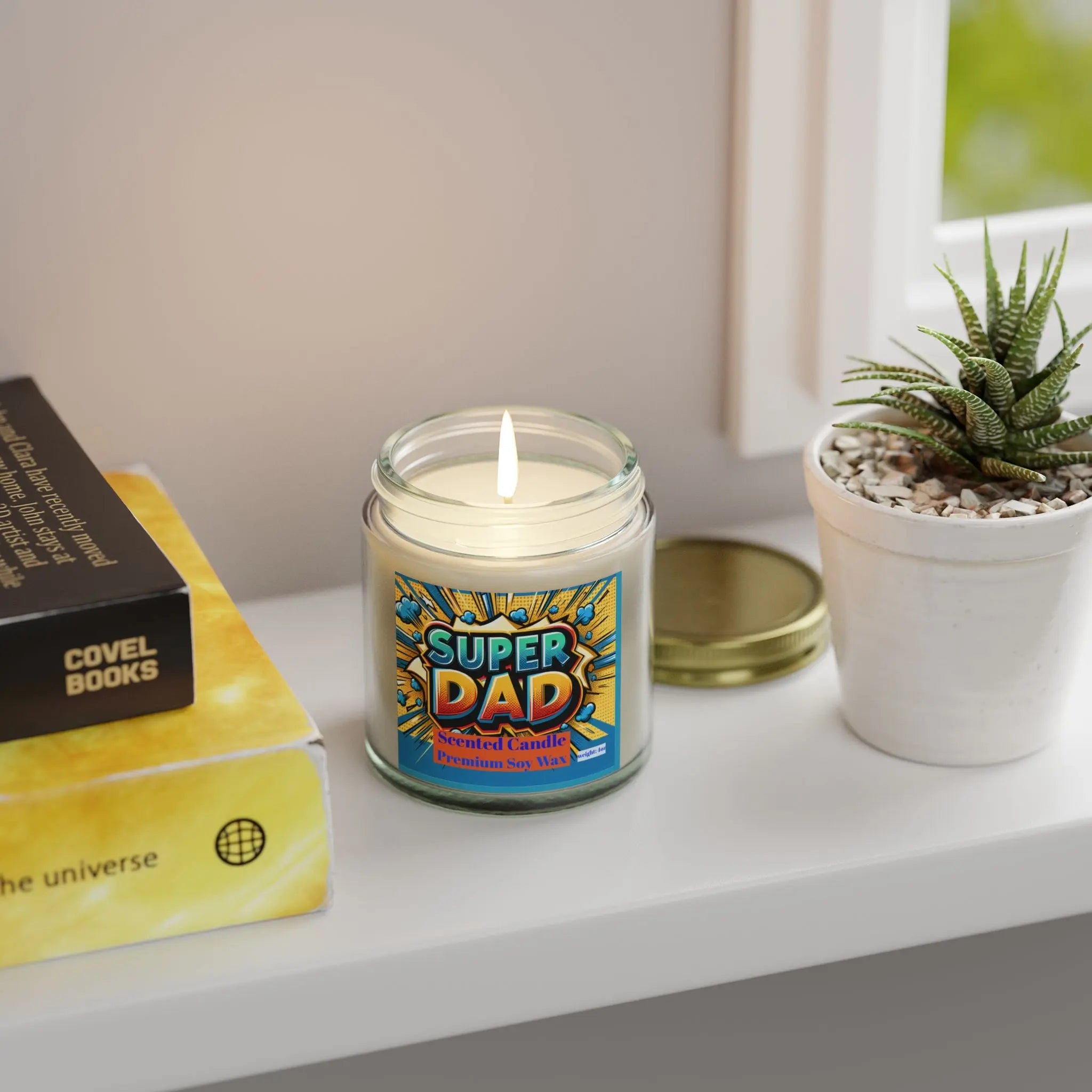 Super Dad Scented Candle - Premium Coconut Apricot Wax - Perfect Gift for Father's Day Printify