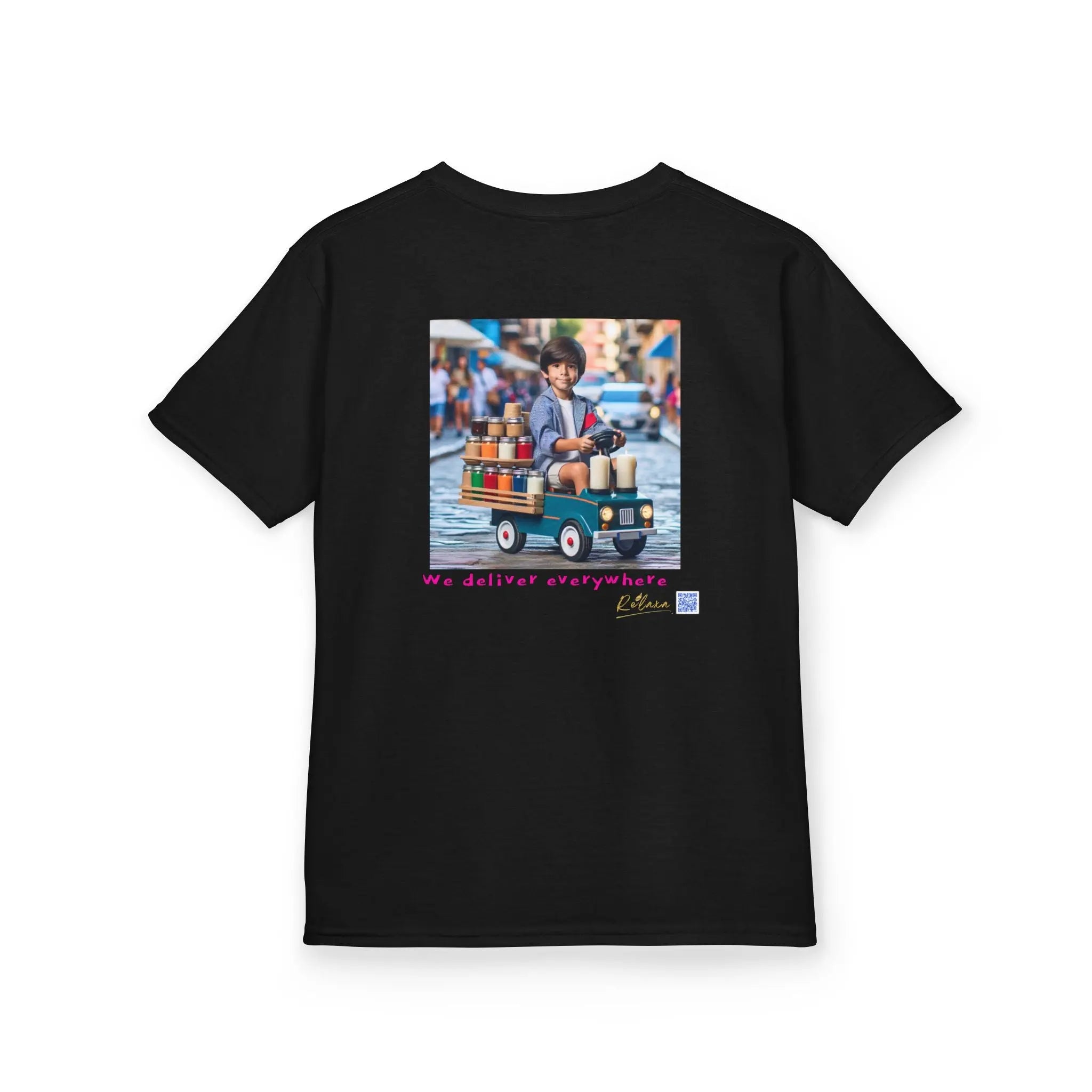 Cosmic Adventure Kids Tee - 'We Deliver Everywhere' Design Printify