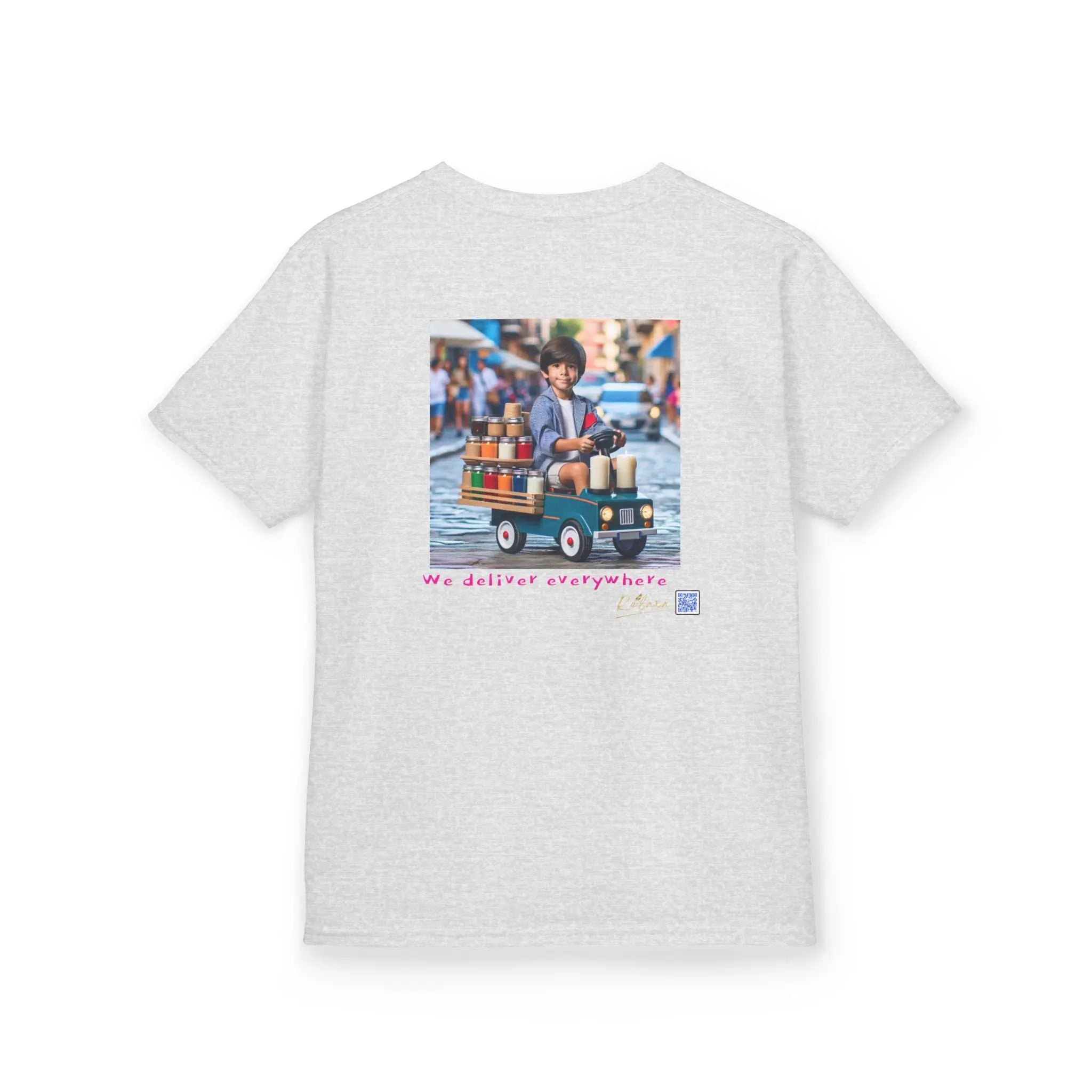 Cosmic Adventure Kids Tee - 'We Deliver Everywhere' Design Printify