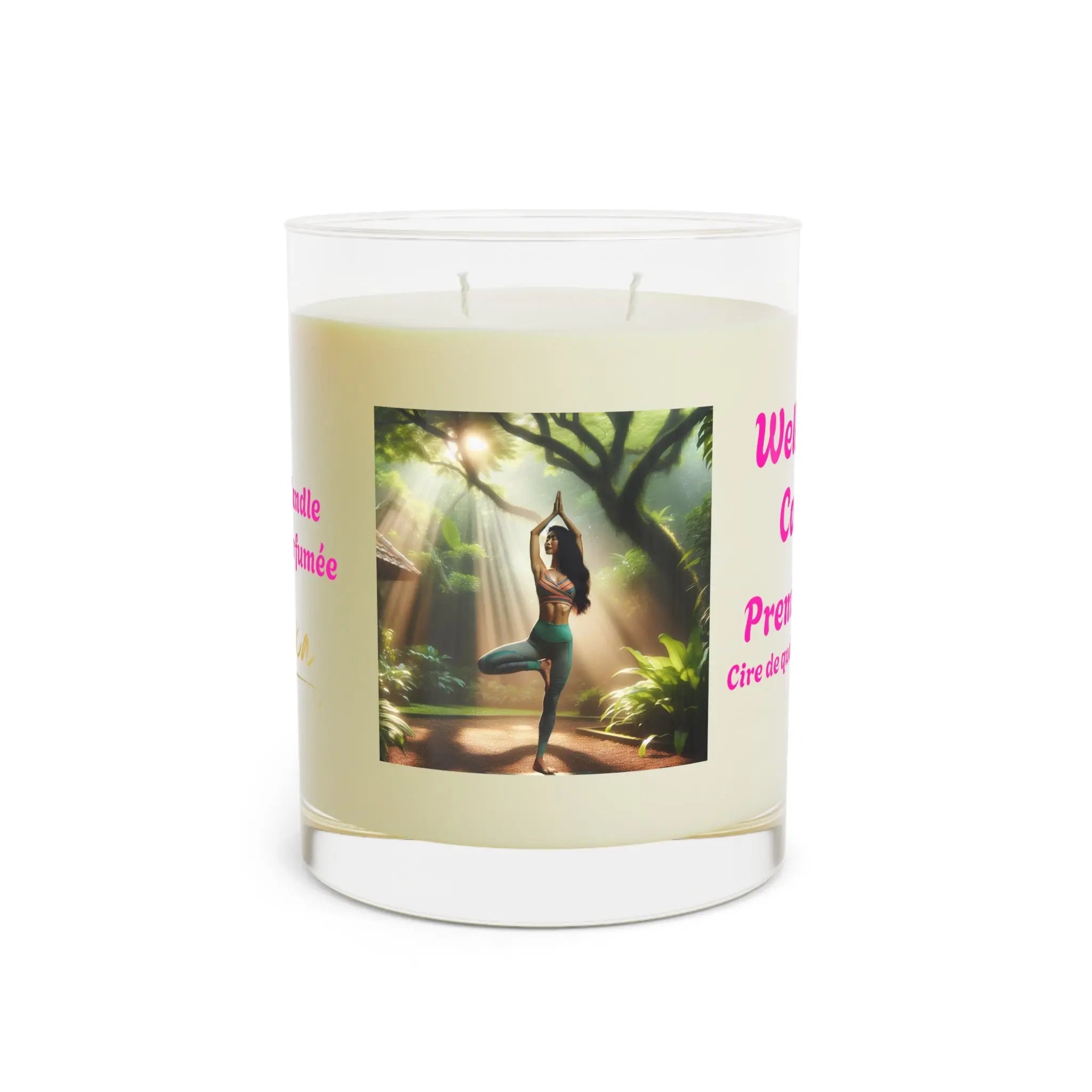 Mindful Yoga Scented Candle - Full Glass, Relaxation Gift, Spa Day, Home Décor, Wellness, Aromatherapy Printify
