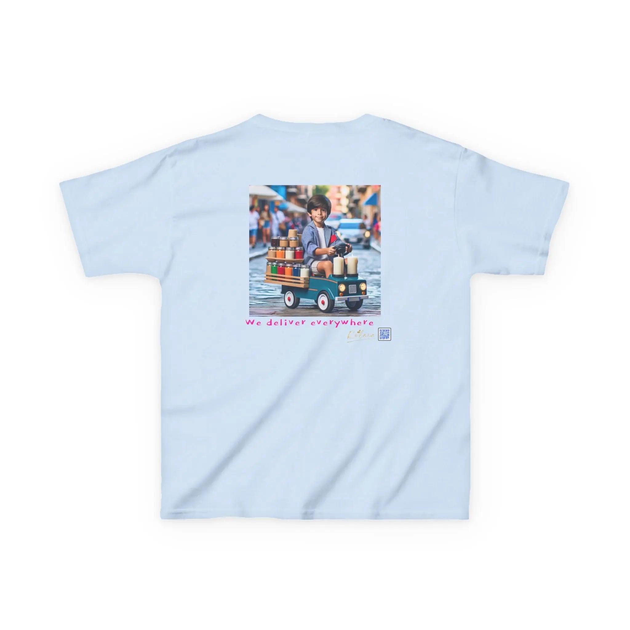 Cosmic Adventure Kids Tee - 'We Deliver Everywhere' Design Printify