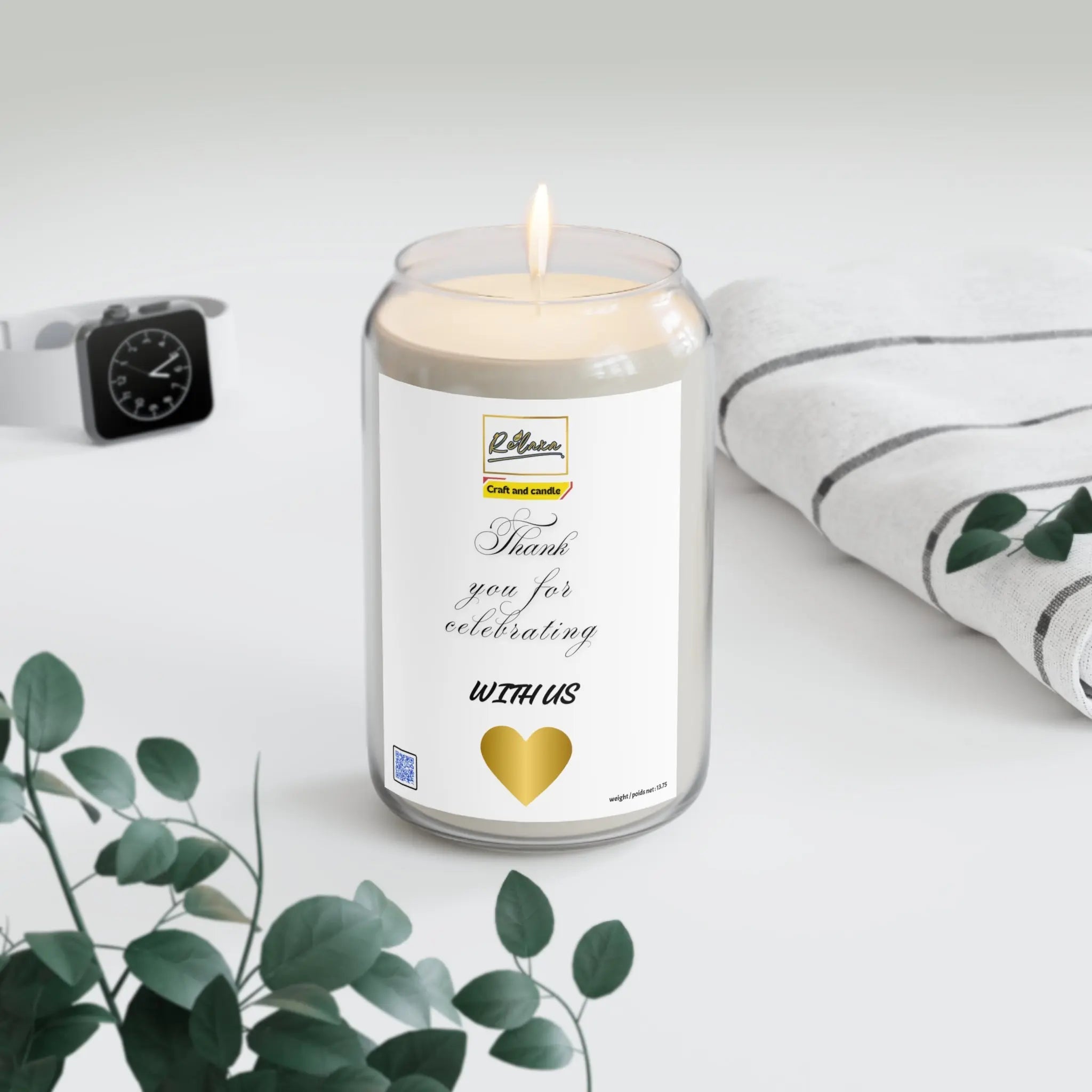 Scented Candle - Gratitude, Thank You for Celebrating, Wedding, Anniversary, Hostess Gift, Relaxation, Home Decor - 13.75oz - Relaxa Candle CanadaScented Candle - Gratitude, Thank You for Celebrating, Wedding, Anniversary, Hostess Gift, Relaxation, Home Decor - 13.75oz - Relaxa Candle Canada