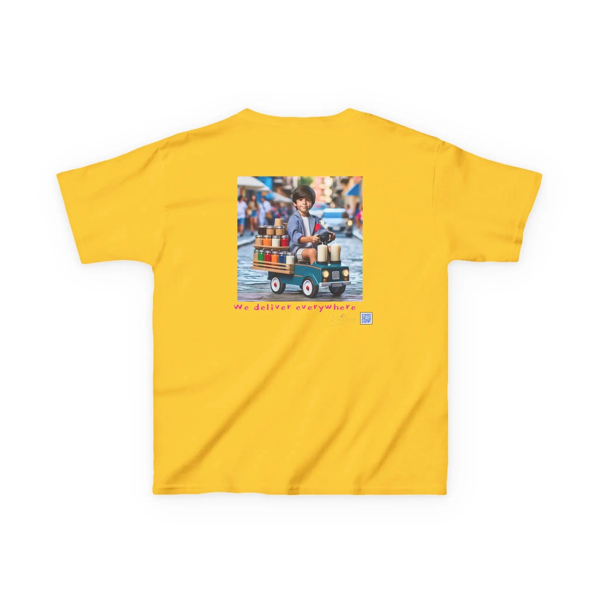 Cosmic Adventure Kids Tee - 'We Deliver Everywhere' Design Printify