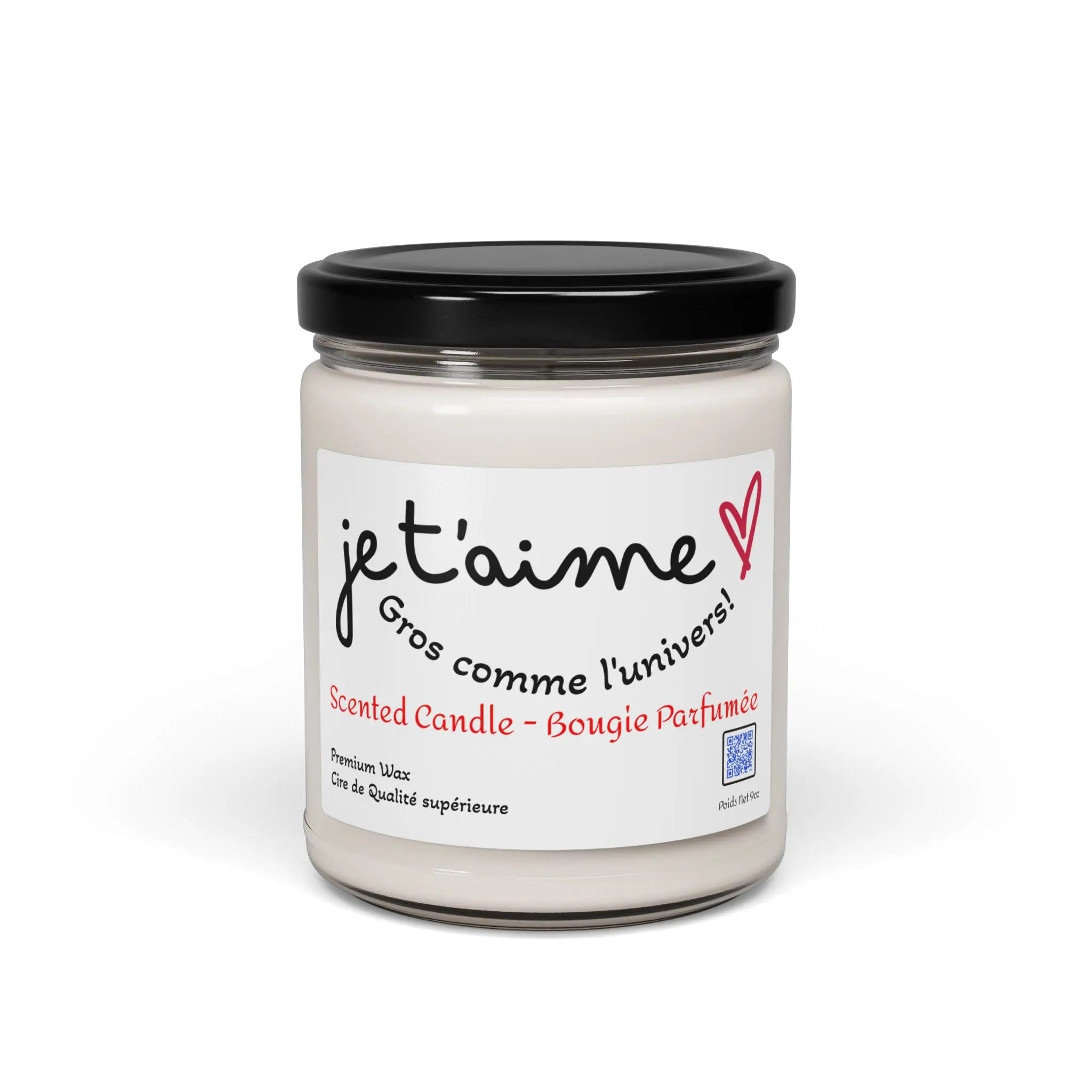 Romantic Scented Soy Candle - Je t'aime - 9oz Printify