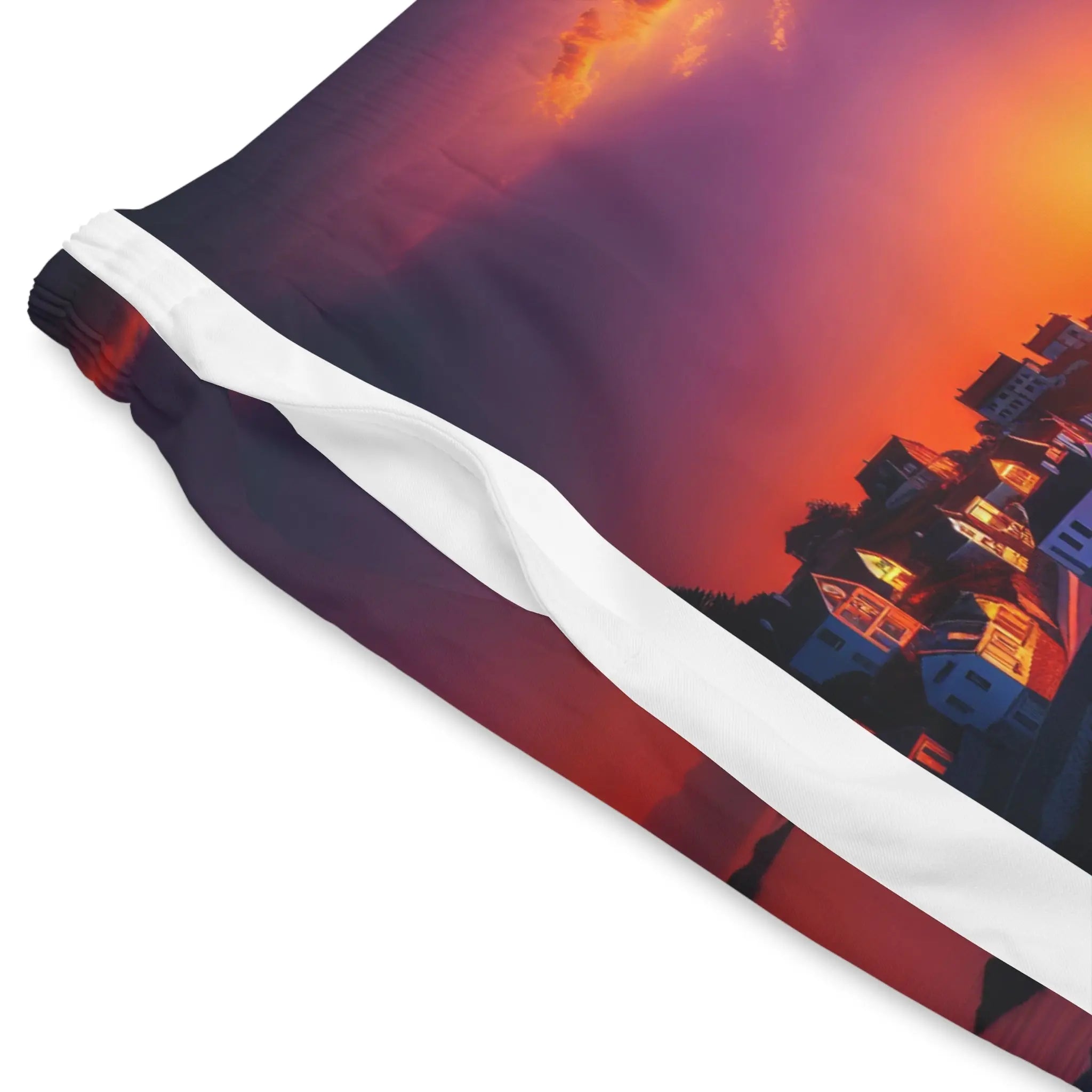 Men's Relaxa Sunset Beach Shorts - Stylish Elastic Swim Trunks for Summer Fun Printify