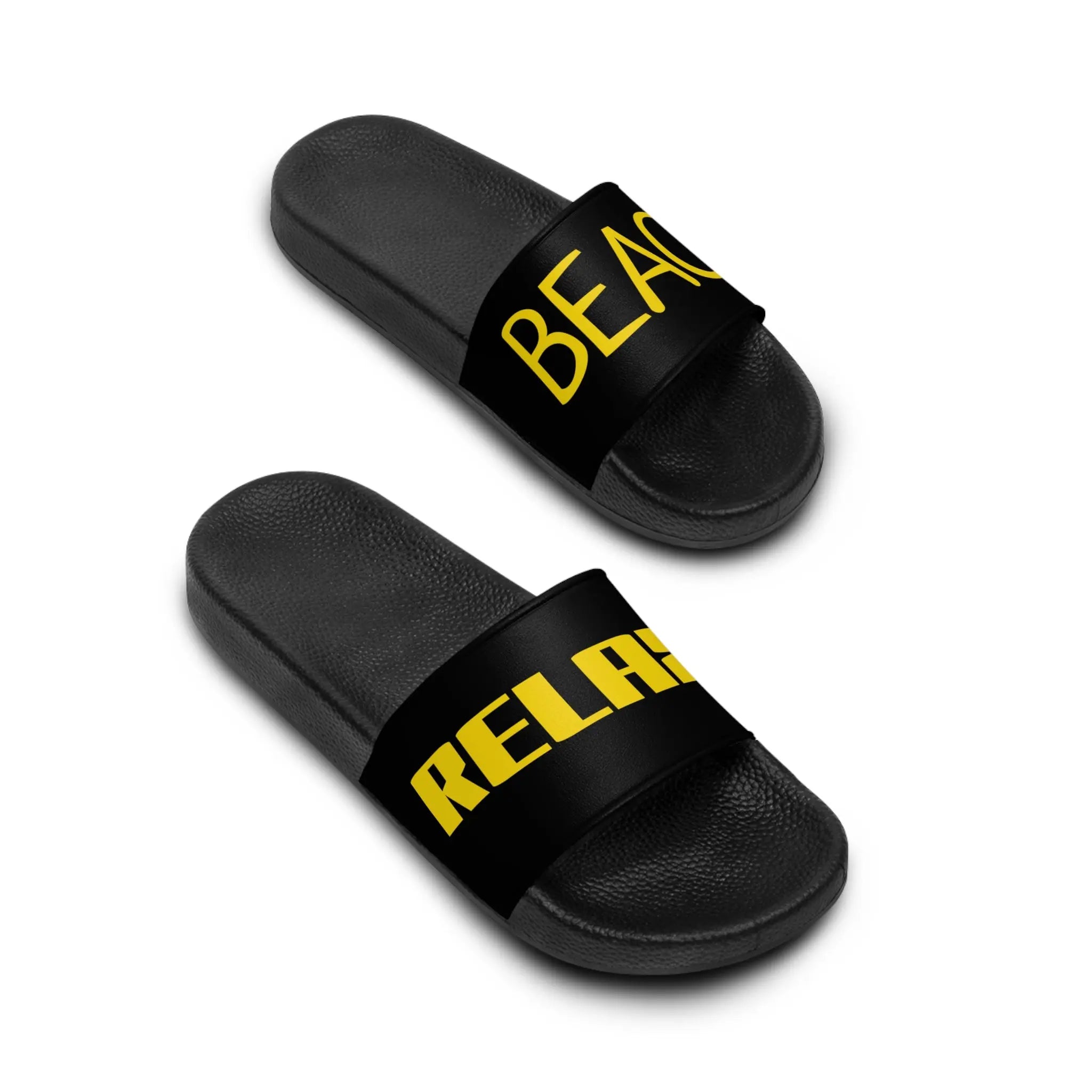 Men's Slide Sandals - Bold 'RELAX BOSS' Design for Summer Comfort Printify