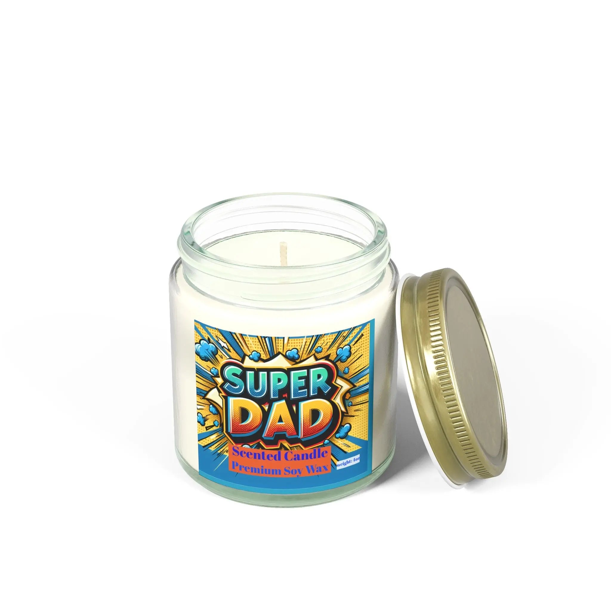 Super Dad Scented Candle - Premium Coconut Apricot Wax - Perfect Gift for Father's Day Printify