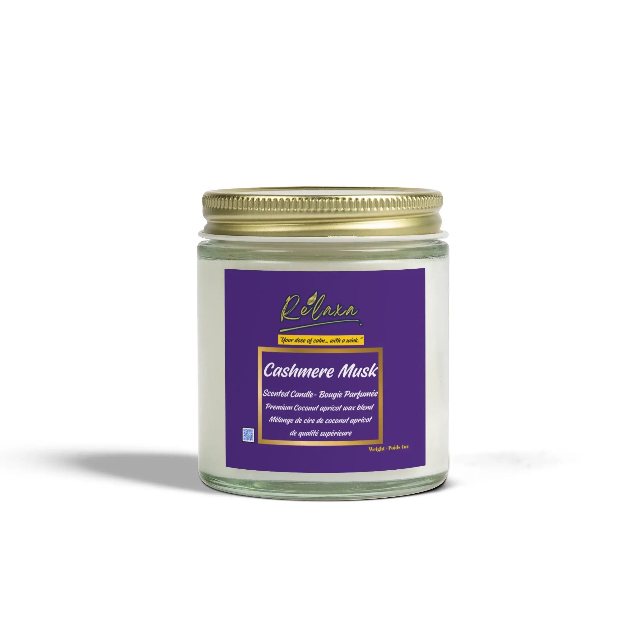 Candle, Cashmere Musk Scented Coconut Apricot Printify