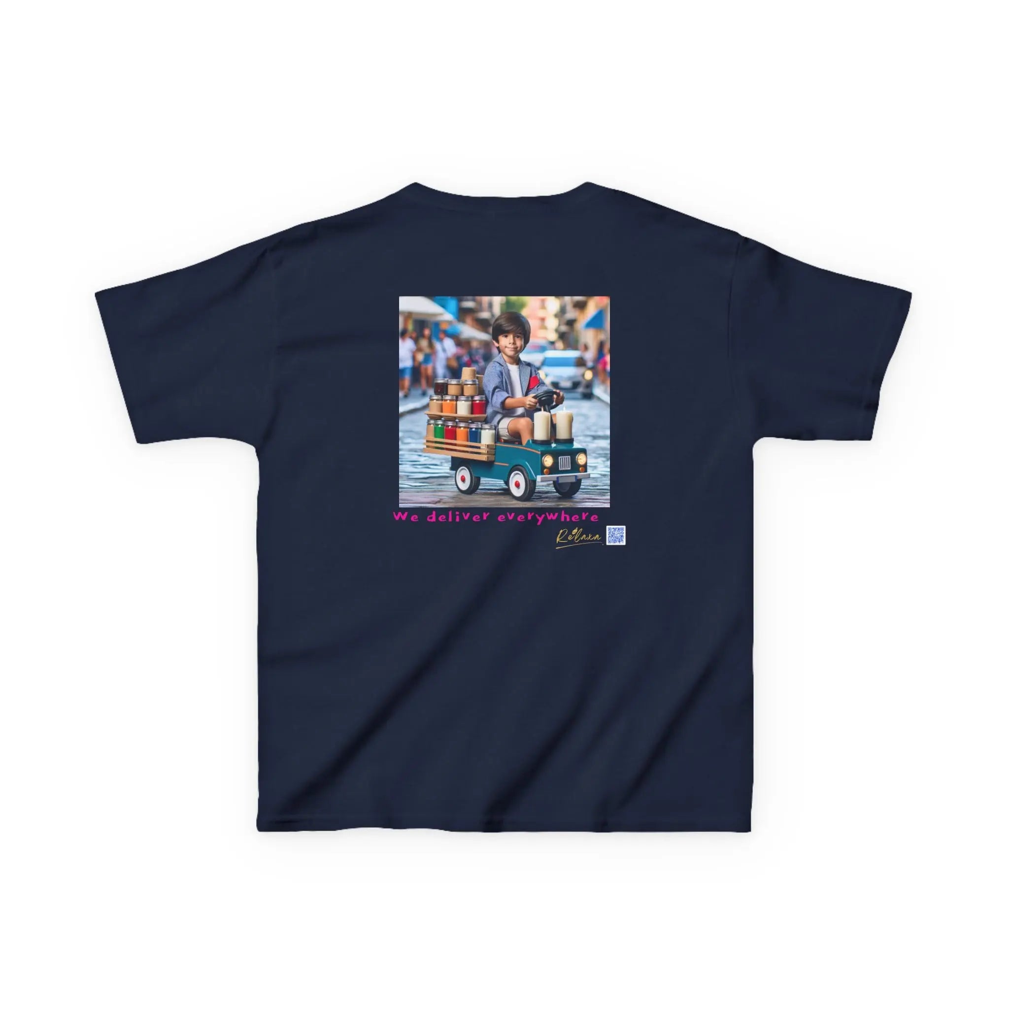 Cosmic Adventure Kids Tee - 'We Deliver Everywhere' Design Printify