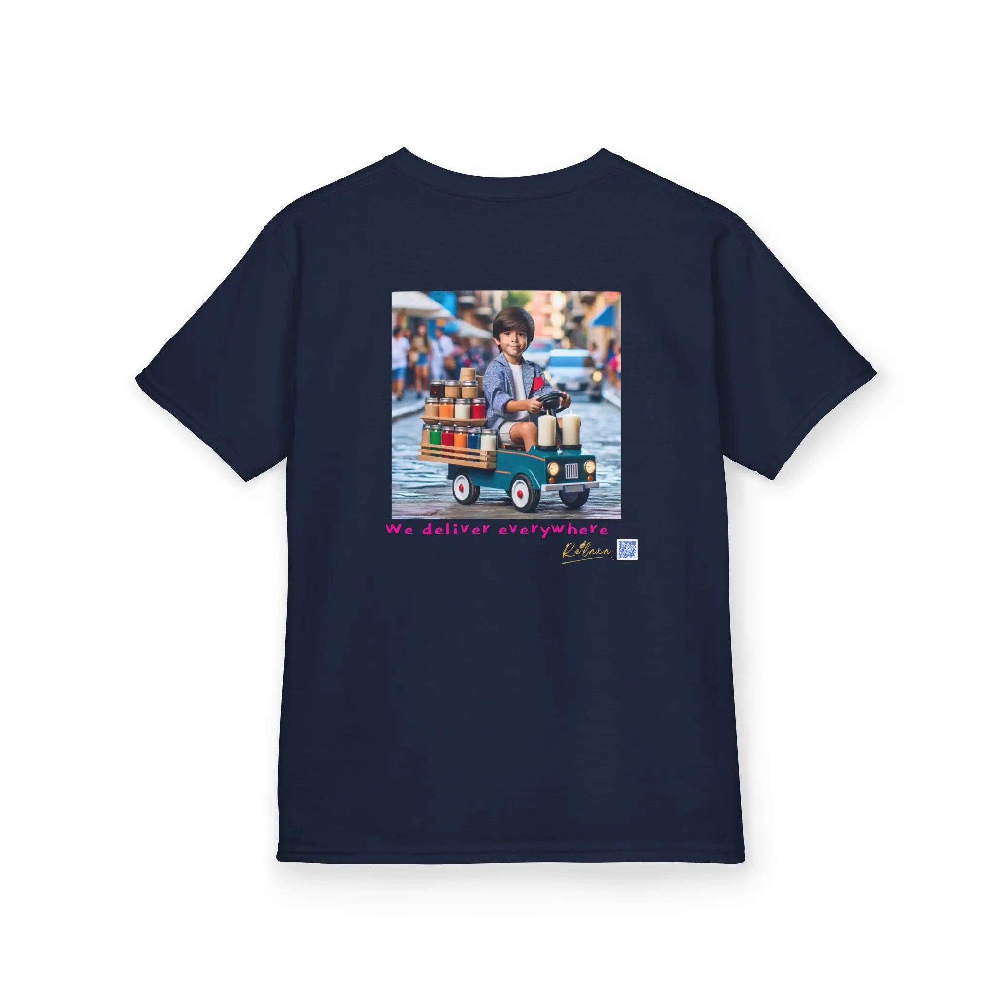 Cosmic Adventure Kids Tee - 'We Deliver Everywhere' Design Printify
