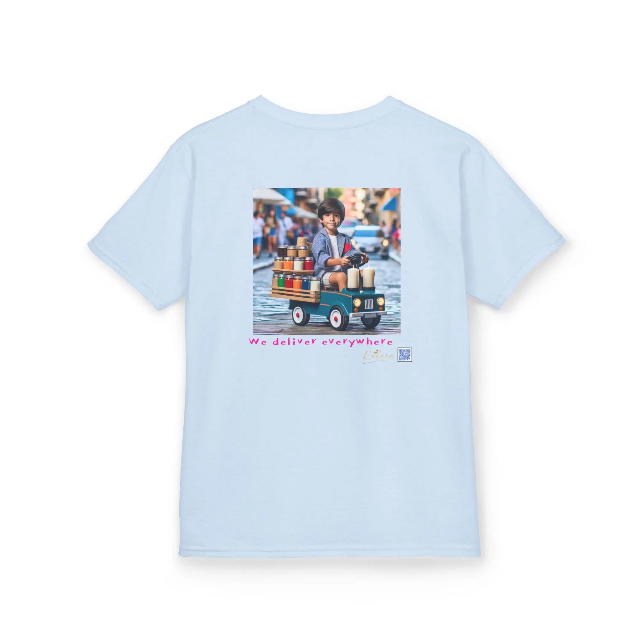 Cosmic Adventure Kids Tee - 'We Deliver Everywhere' Design Printify