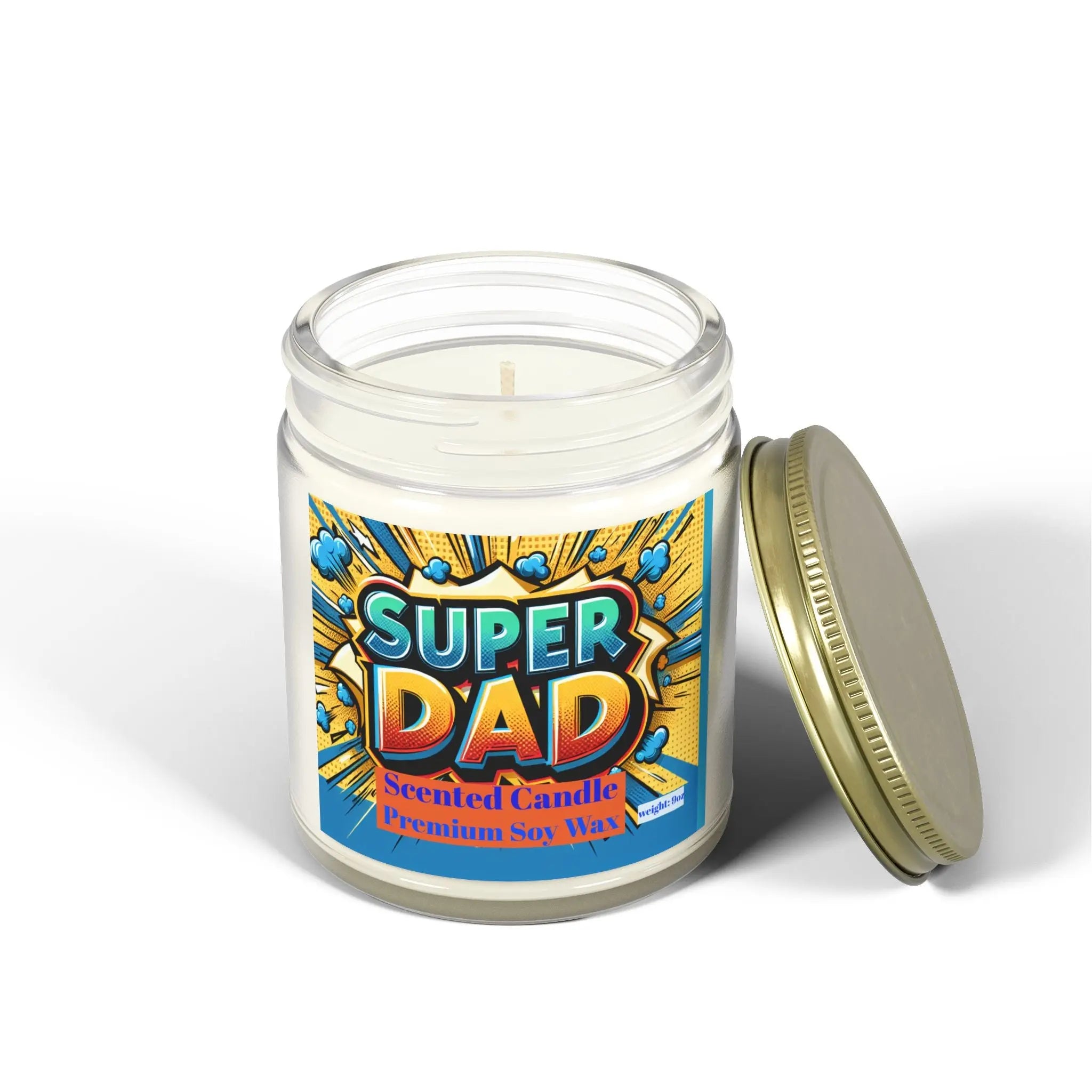 Super Dad Scented Candle - Premium Coconut Apricot Wax - Perfect Gift for Father's Day Printify