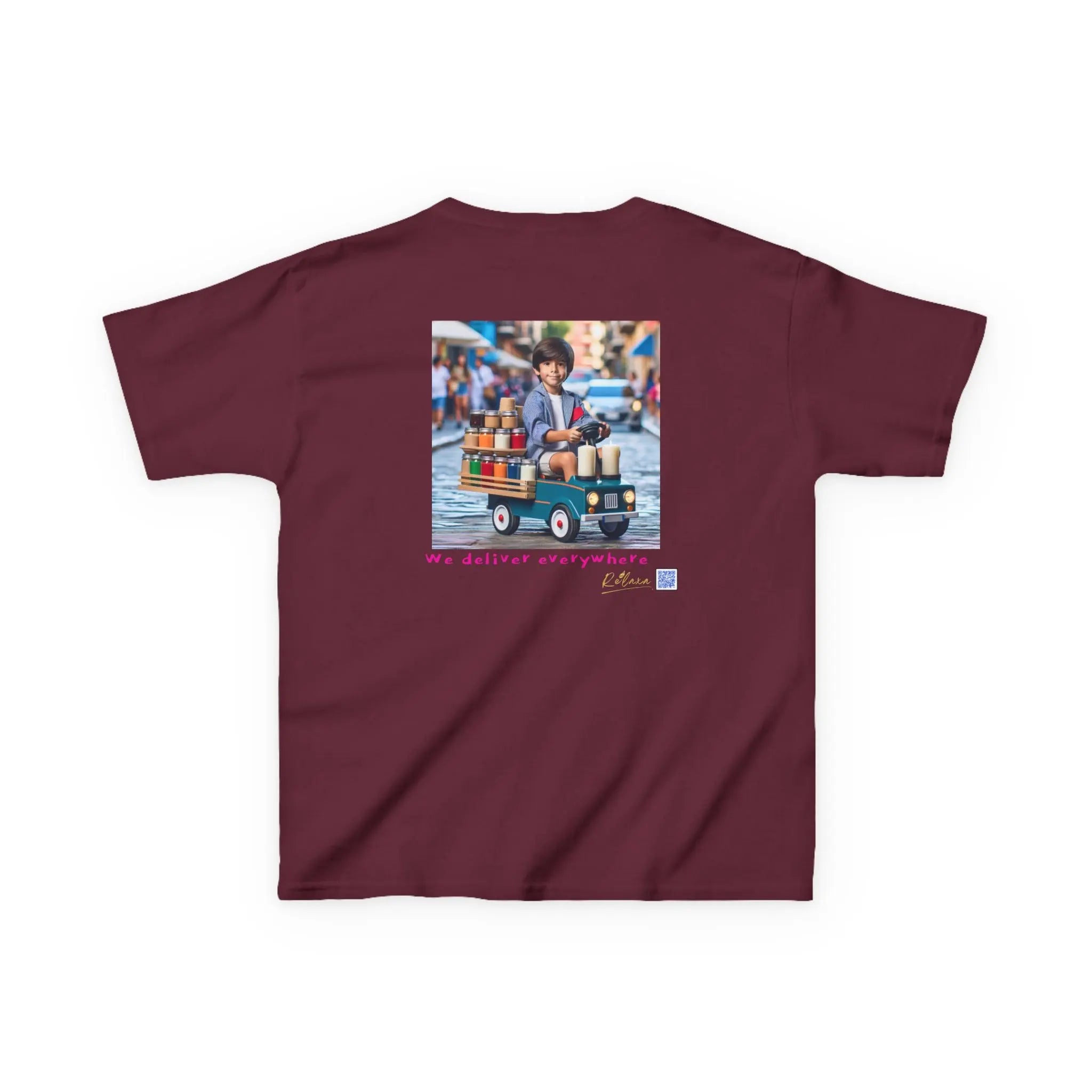 Cosmic Adventure Kids Tee - 'We Deliver Everywhere' Design Printify