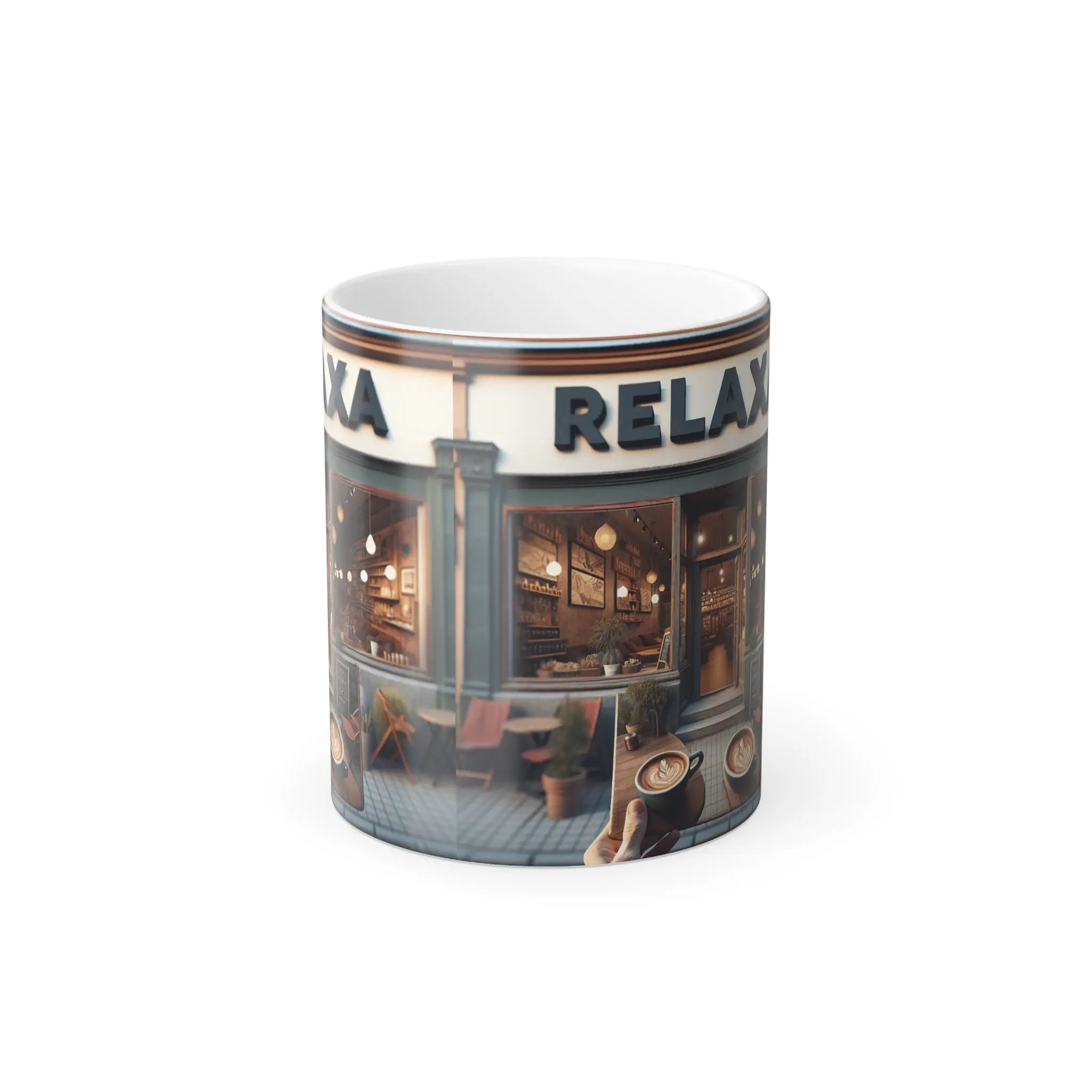 Cozy Color Morphing Coffee Mug - Relax at Your Favorite Cafe Design Printify