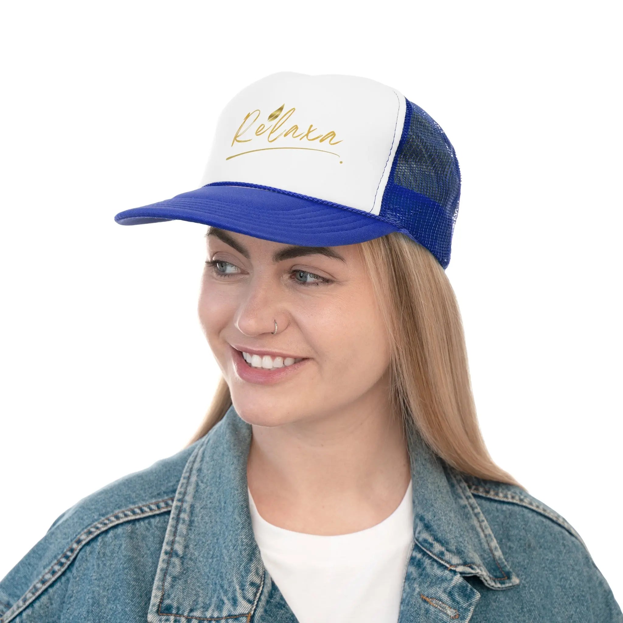 Relaxa Trucker Cap - Powered by Google, Perfect Gift for Tech Lovers Printify