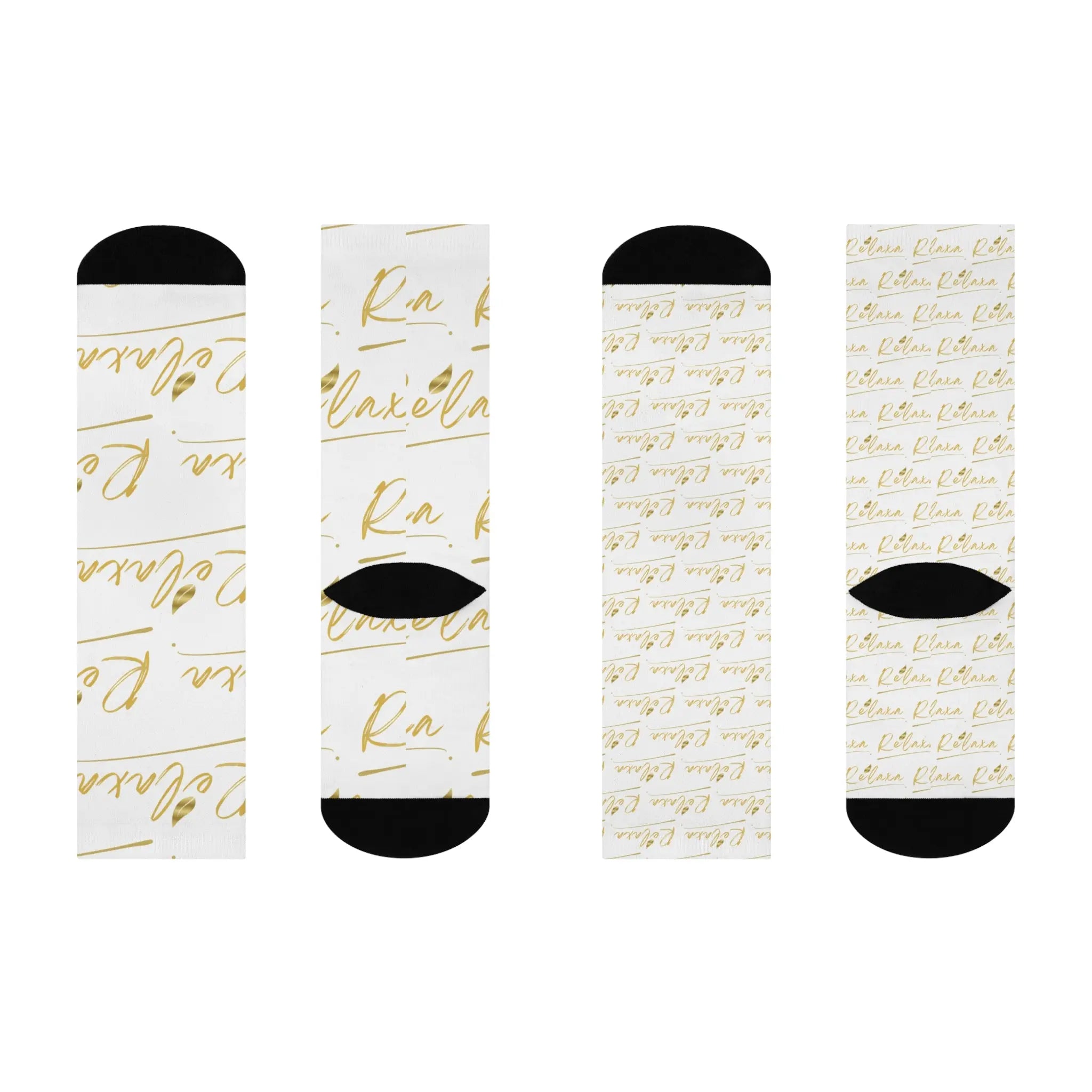 Relaxa Cushioned Crew Socks - Relax & Unwind Design Printify