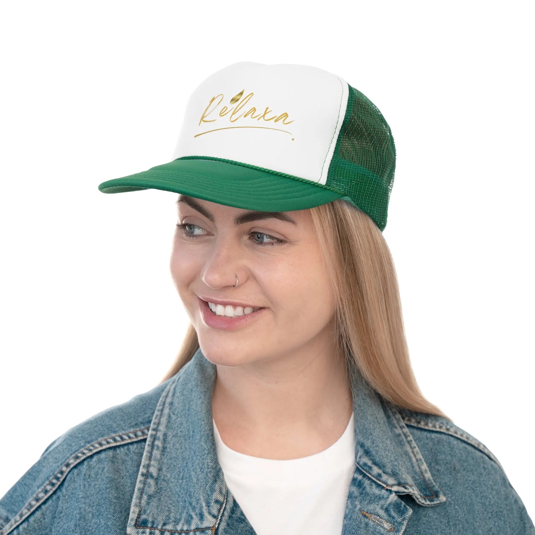 Relaxa Trucker Cap - Powered by Google, Perfect Gift for Tech Lovers Printify
