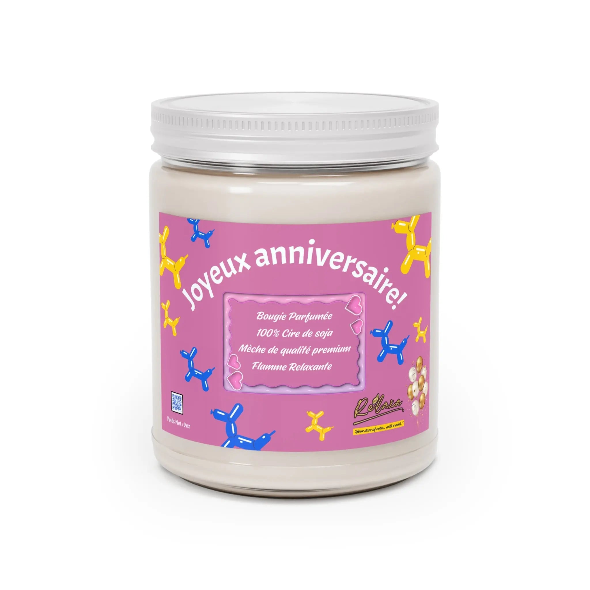 Scented Candle Joyeux anniversaire Printify