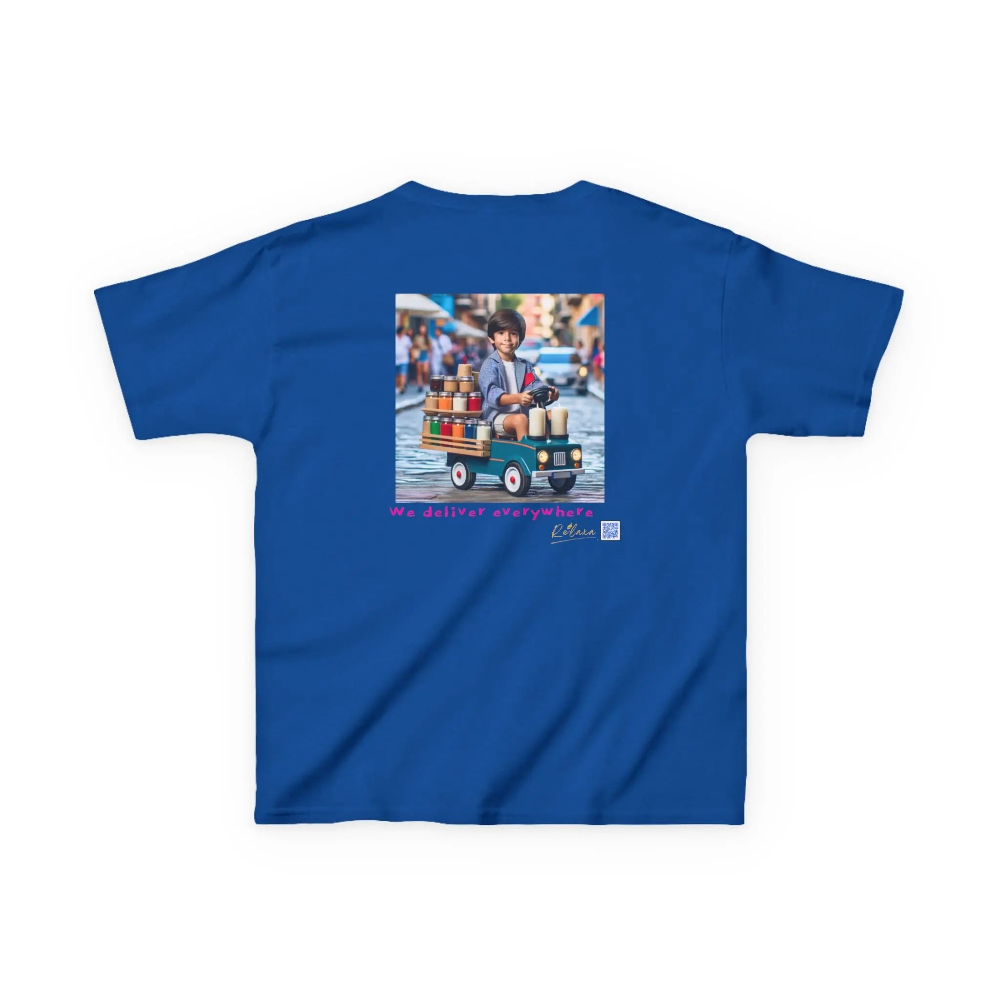 Cosmic Adventure Kids Tee - 'We Deliver Everywhere' Design Printify
