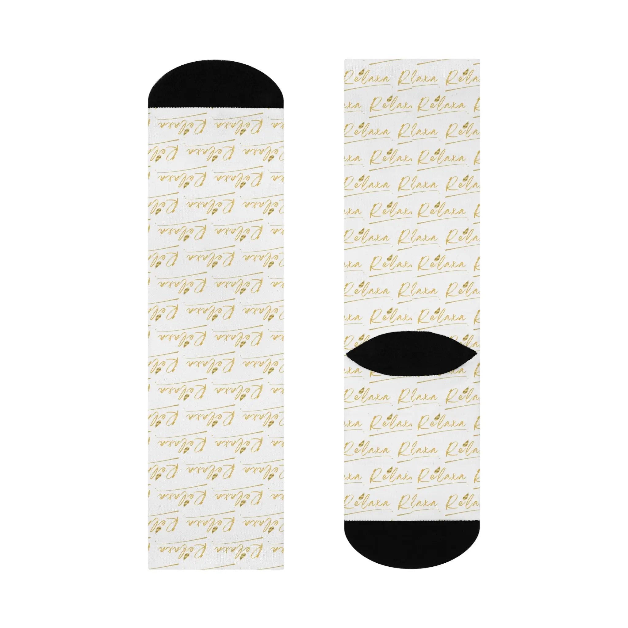 Relaxa Cushioned Crew Socks - Relax & Unwind Design Printify