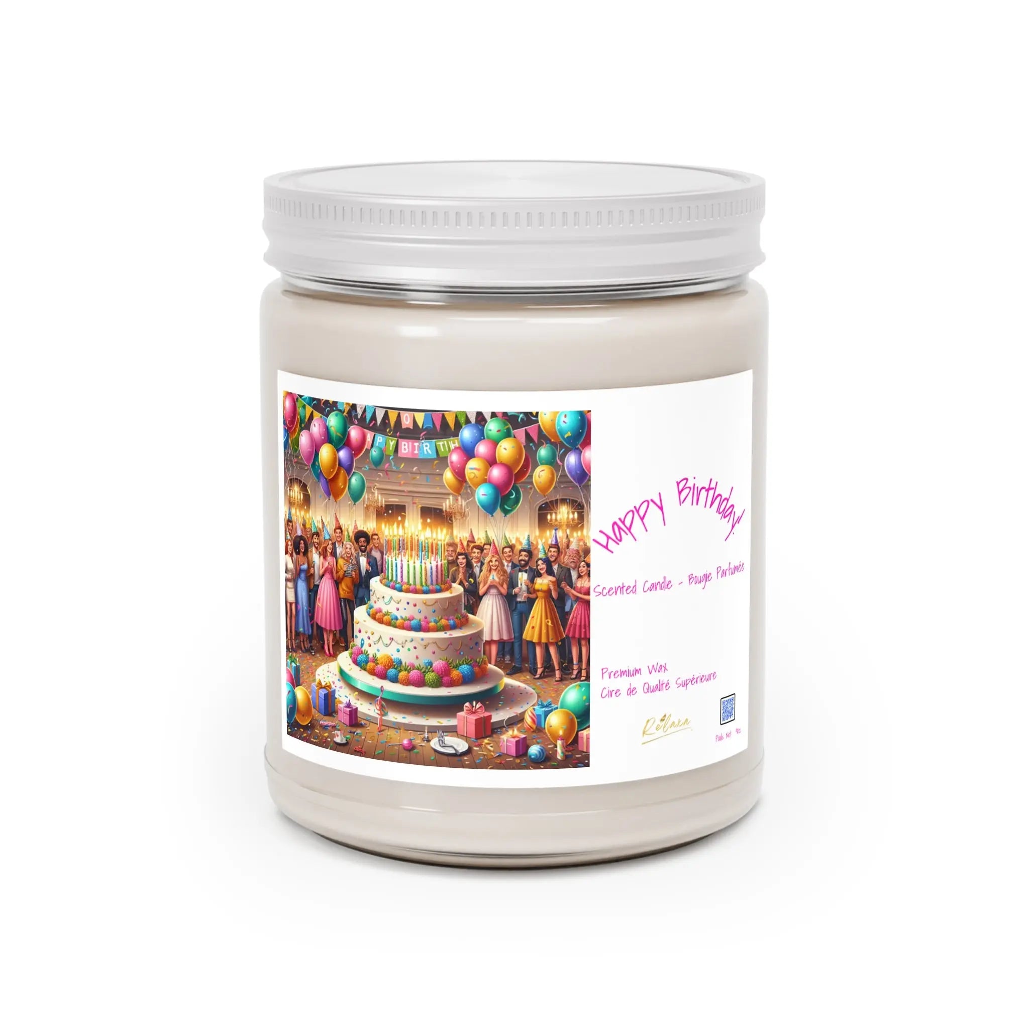 Happy Birthday Scented Candle - 9oz Party Vibes Printify