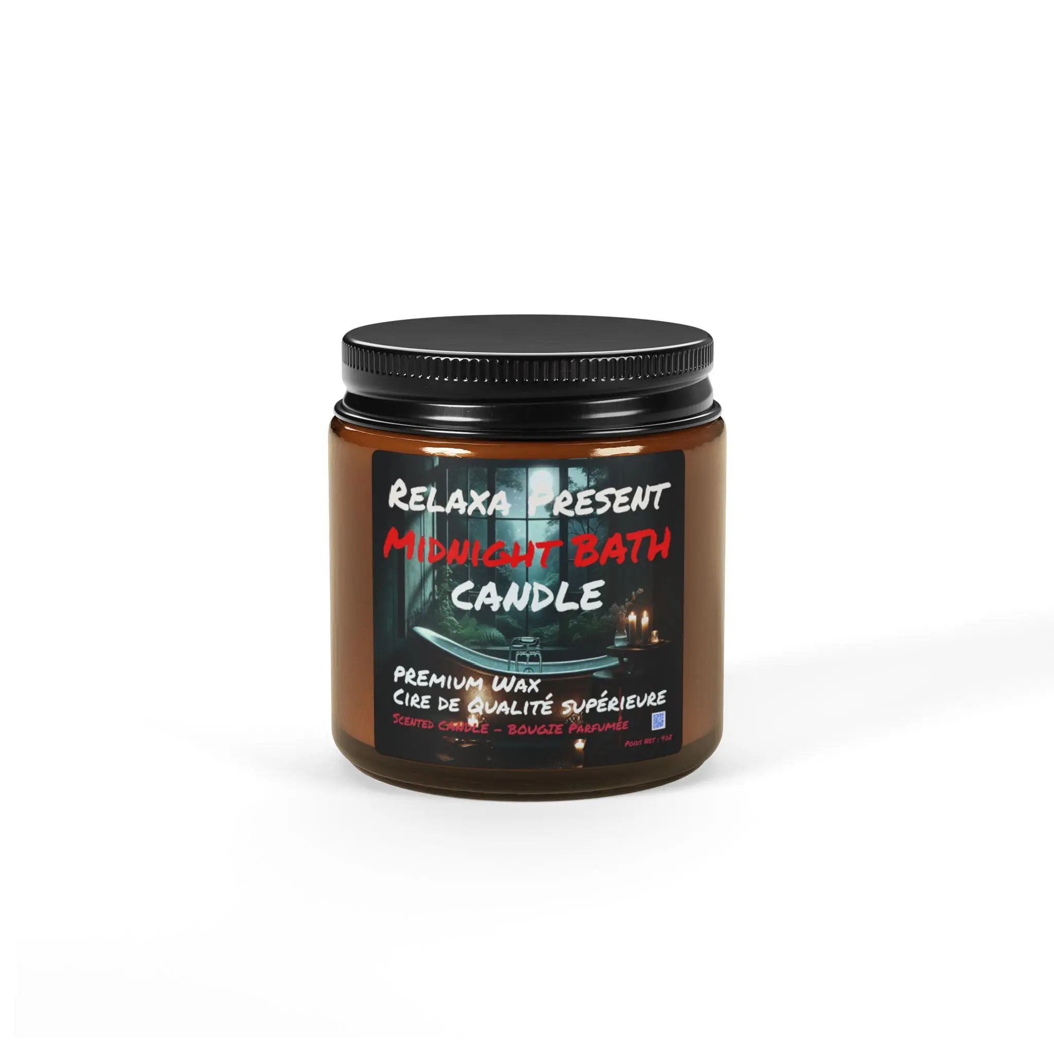 Midnight Bath Scented Soy Candle - Relaxing Ambiance for Self-Care Printify