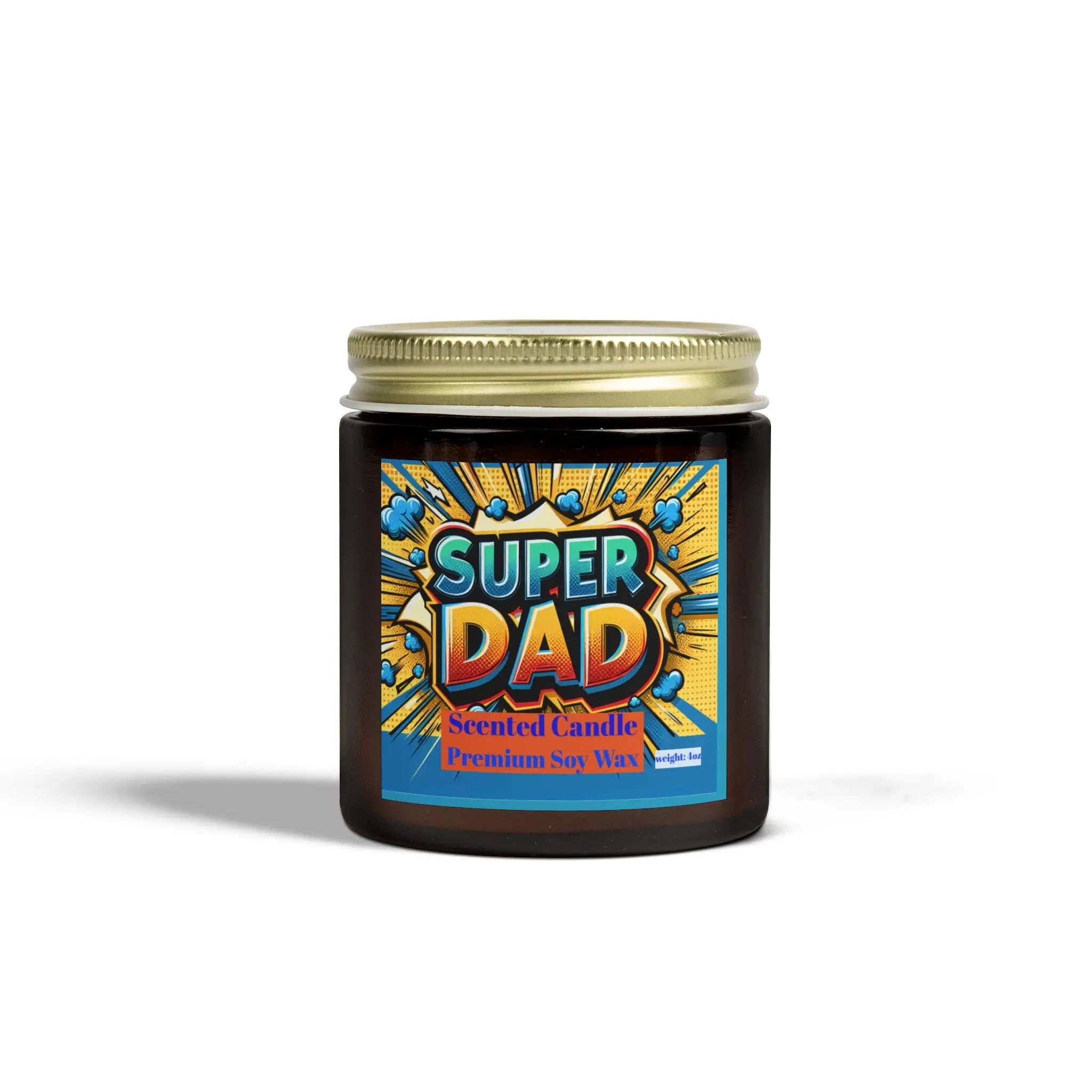 Super Dad Scented Candle - Premium Coconut Apricot Wax - Perfect Gift for Father's Day Printify