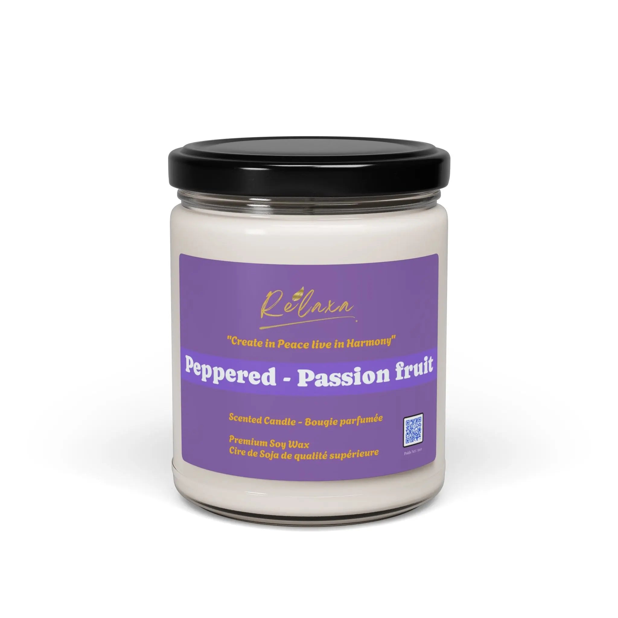 Peppered Passion fruit Scented Candle by Relaxa Printify