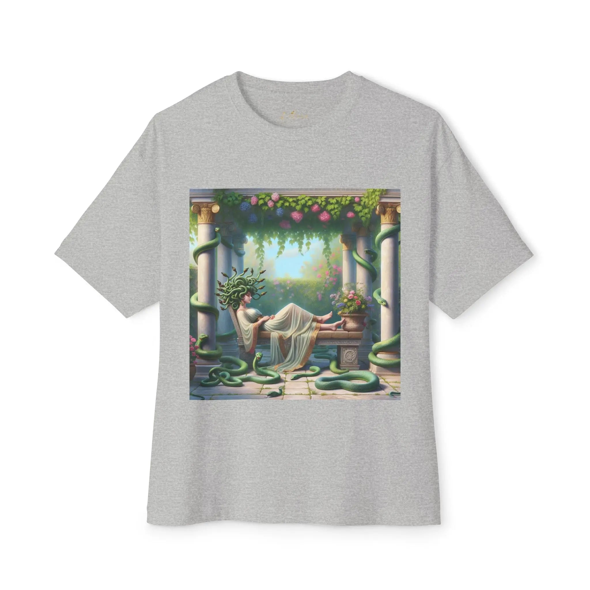 Mystical Medusa Oversized Tee - Unisex Graphic Tee for Art Lovers Printify