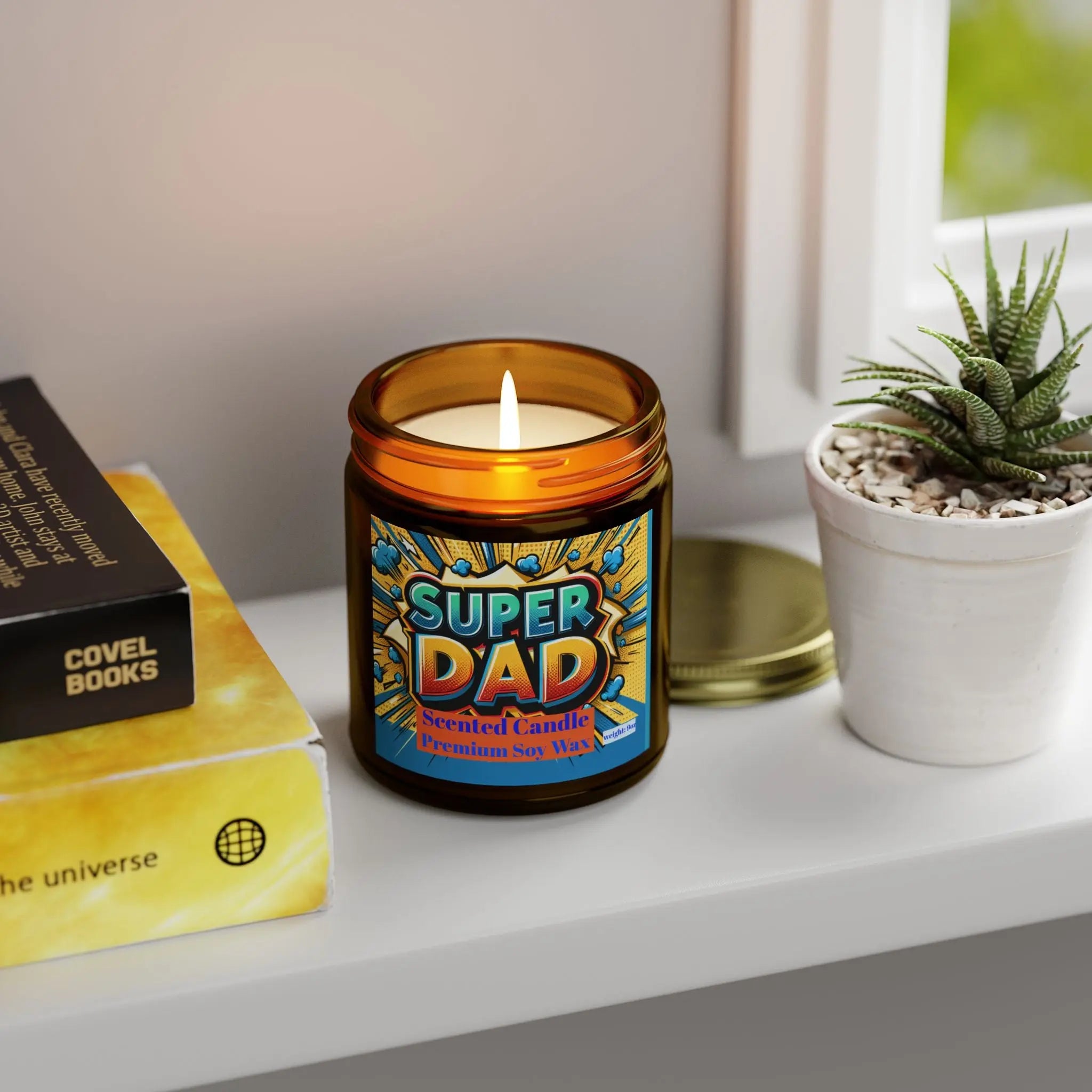 Super Dad Scented Candle - Premium Coconut Apricot Wax - Perfect Gift for Father's Day Printify