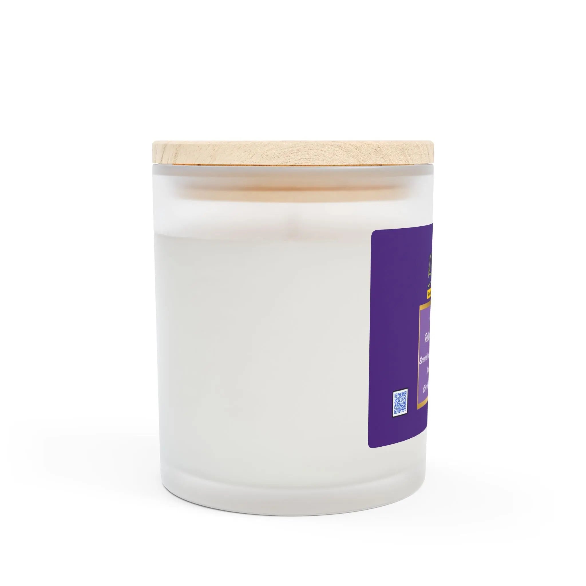 Lavender Relaxation 11oz Frosted Glass Candle by Relaxa Printify