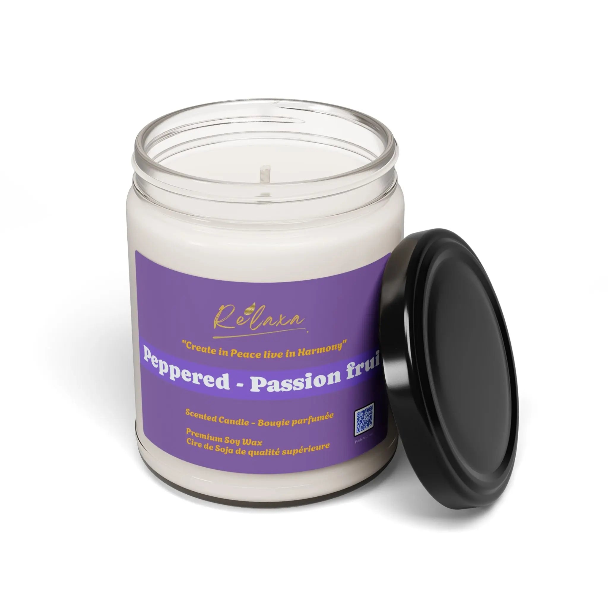 Peppered Passion fruit Scented Candle by Relaxa Printify